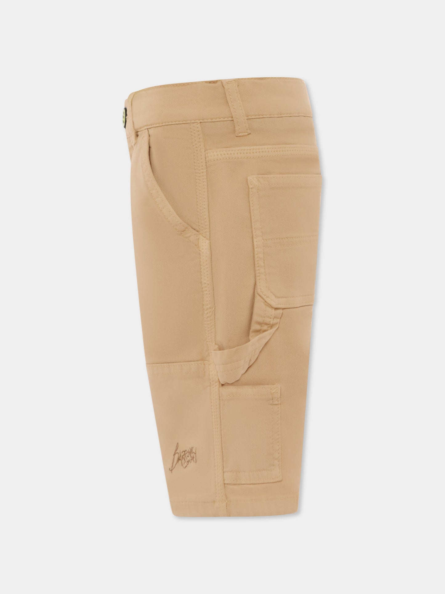 Beige shorts for kids with smile