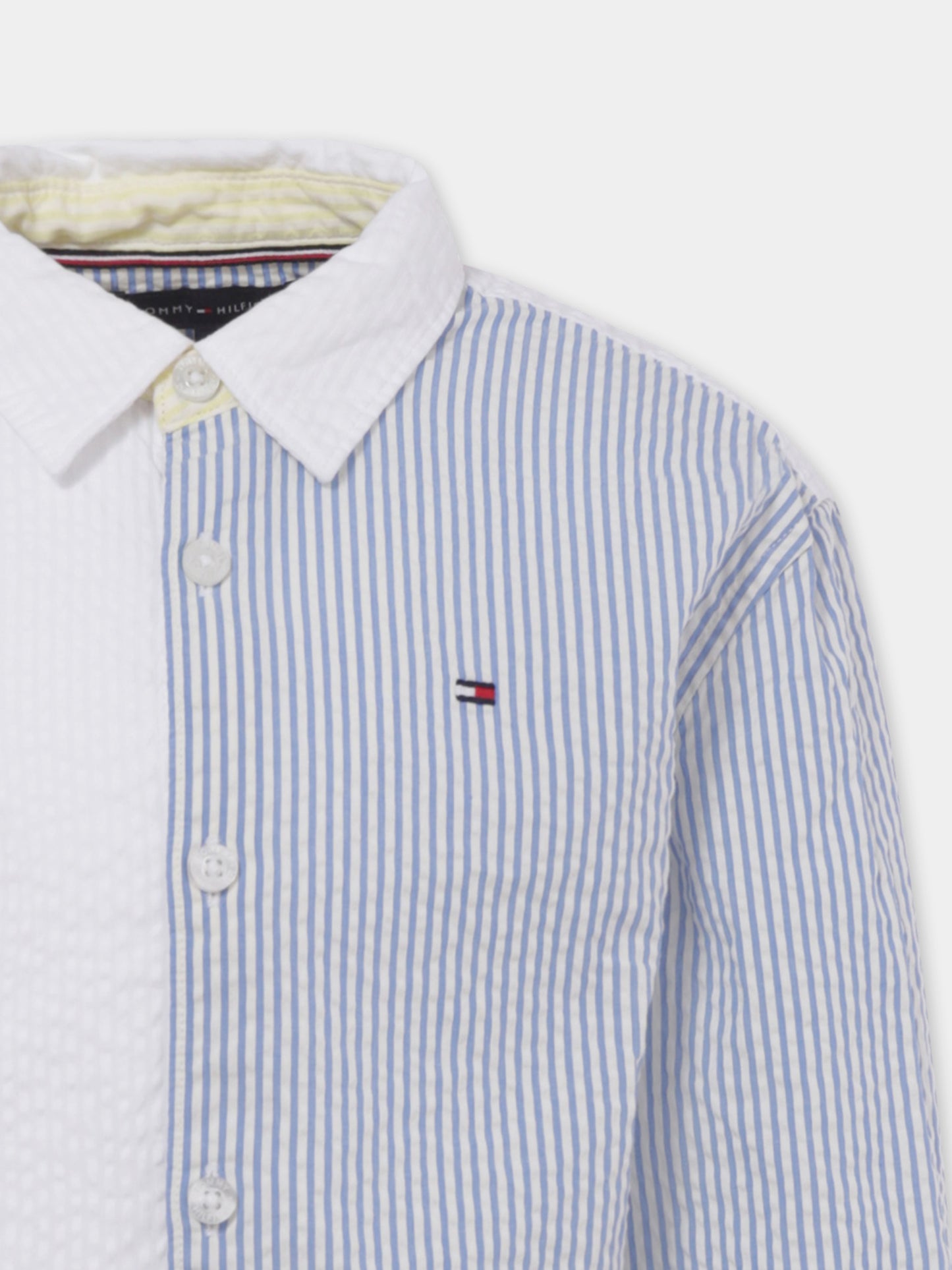 Multicolor shirt for boy with flag