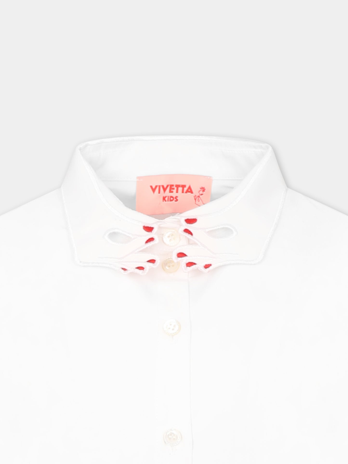 White shirt for girl with hands