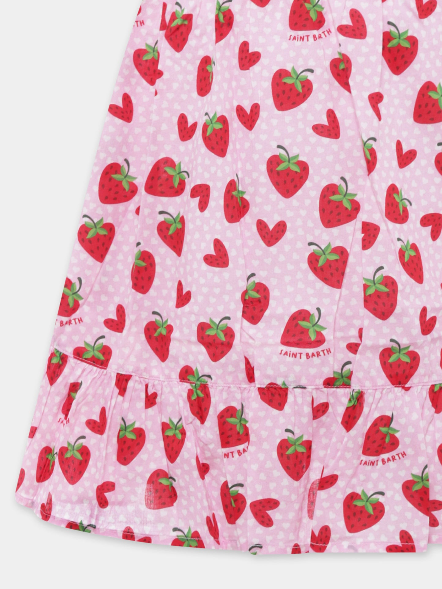 Vestito rosa per bambina con fragole,Mc2 Saint Barth,MKI0001 01321H