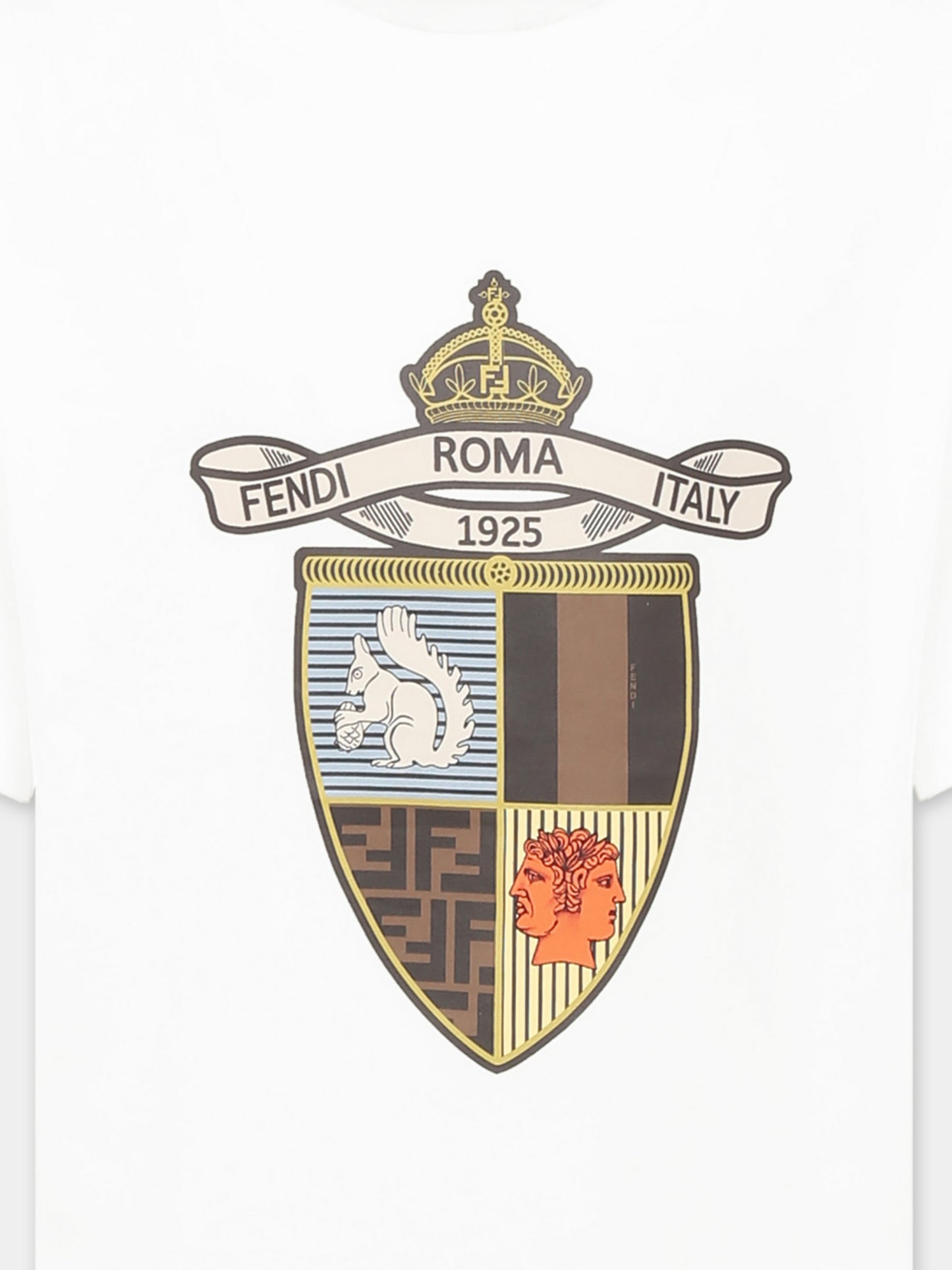 White t-shirt for boy with crest