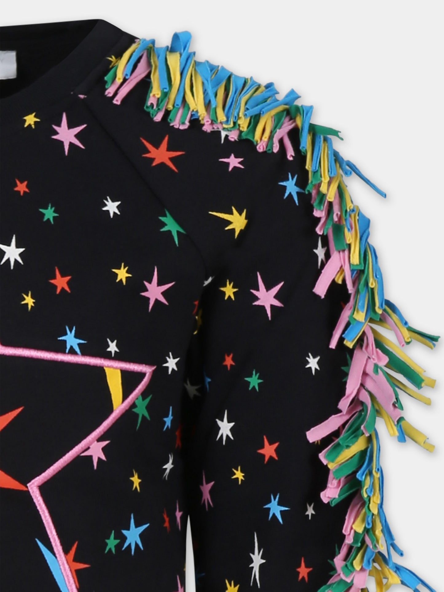 Black sweatshirt for girl with stars