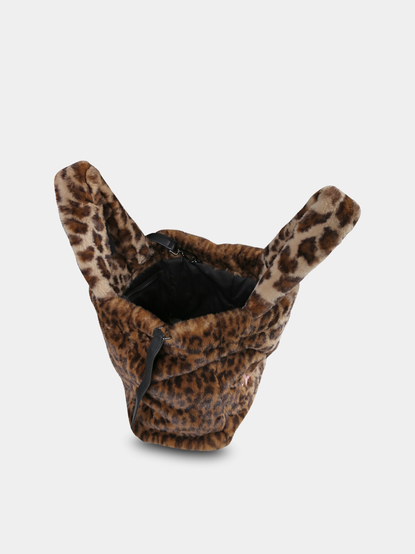 Borsa marrone Colette per bambina con logo e stampa maculata,Mc2 Saint Barth,COL0022 01693G