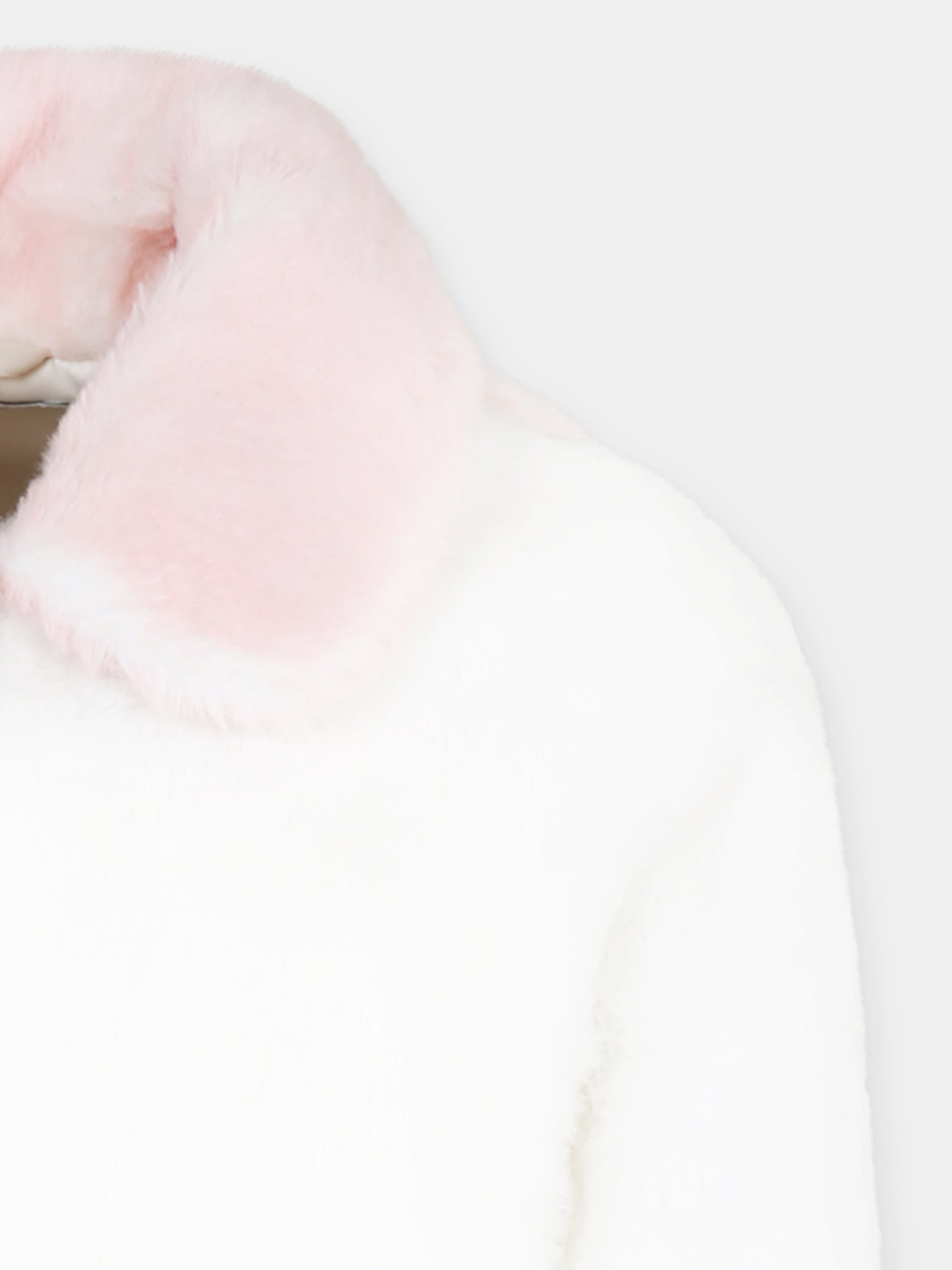 Ecopelliccia bianca per bambina con scoiattolo,Mc2 Saint Barth,AVL001 - 00196G