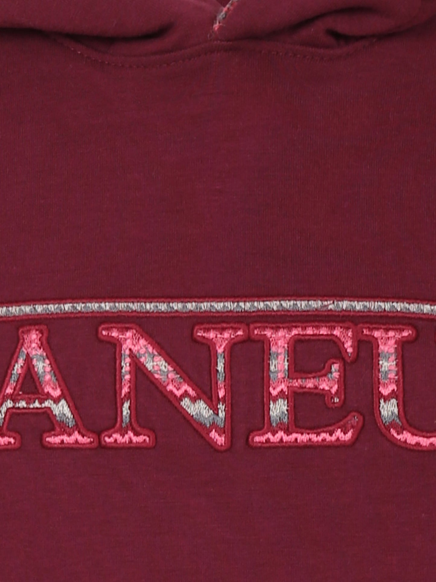 Felpa bordeaux per bambini con logo ricamato,Laneus Kids,F5LKJUHS073 039