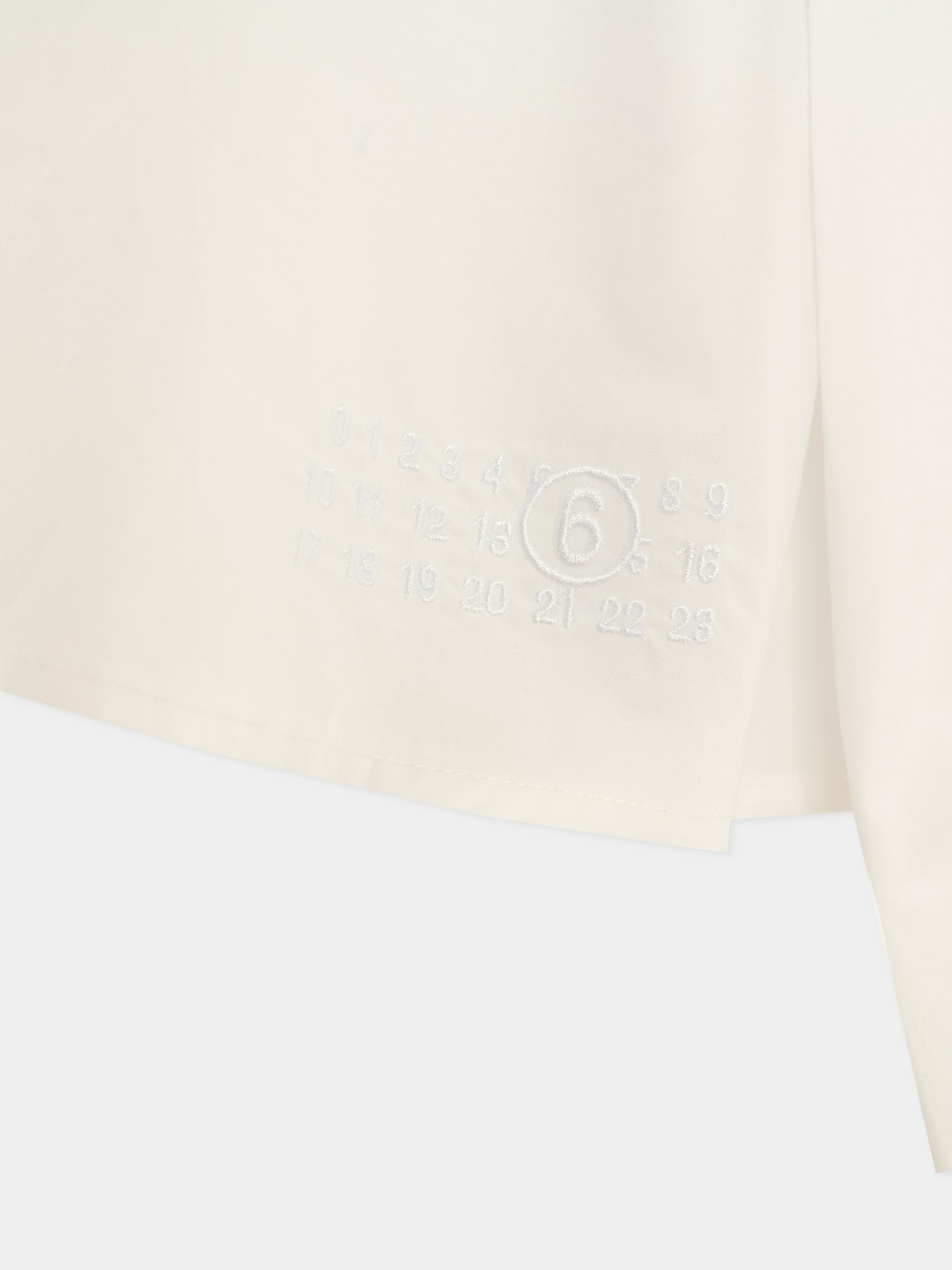 Camicia bianca per bambina con logo ricamato,Mm6 Maison Margiela,M60503-MM014-M6100