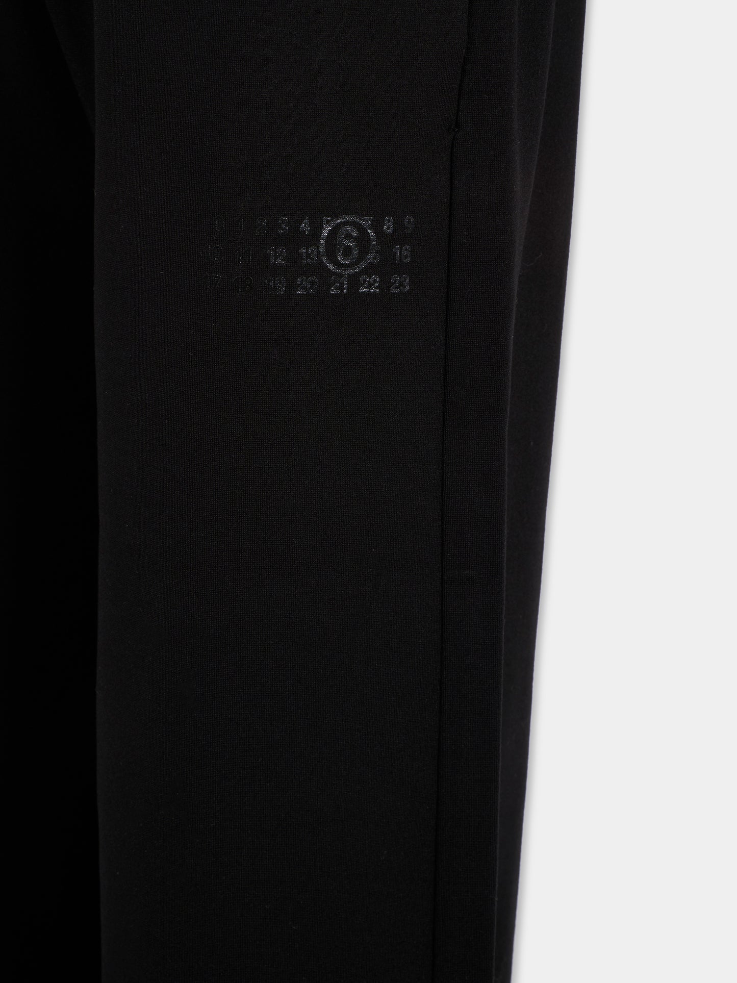 Pantaloni neri per bambini con logo,Mm6 Maison Margiela,M60840-MM05Z-M6900