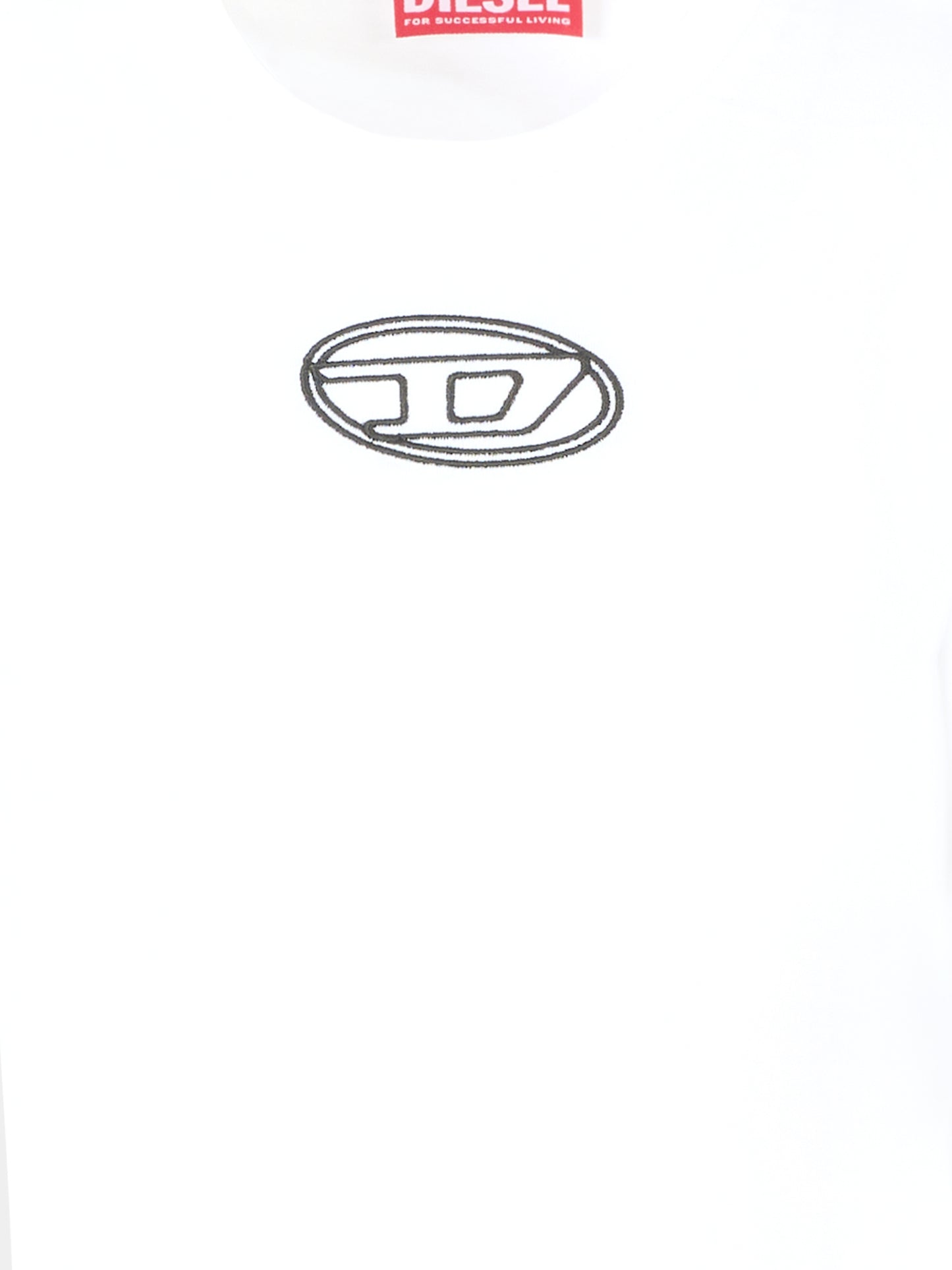 T-shirt bianca per bambina con logo nero,Diesel,J02431-00YI9-K100