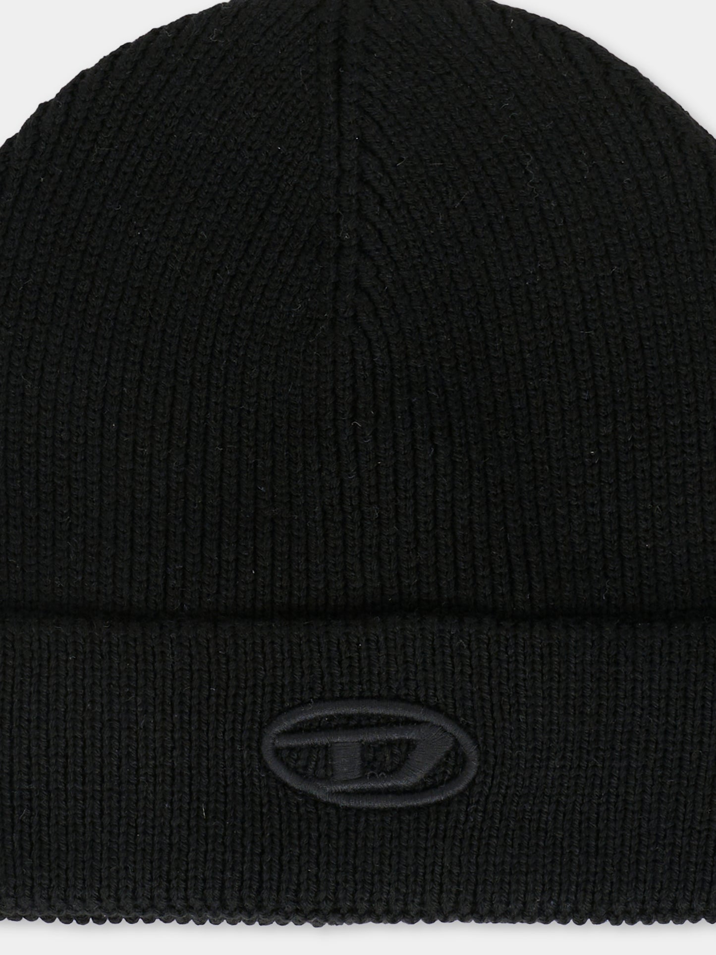Berretto nero per bambino con logo,Diesel,J02392-KYAZ1-K900