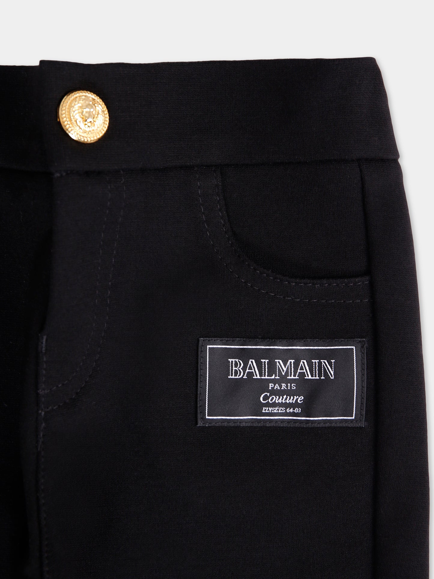 Pantaloni neri per neonato con logo,Balmain Kids,BX6600-J0371 930