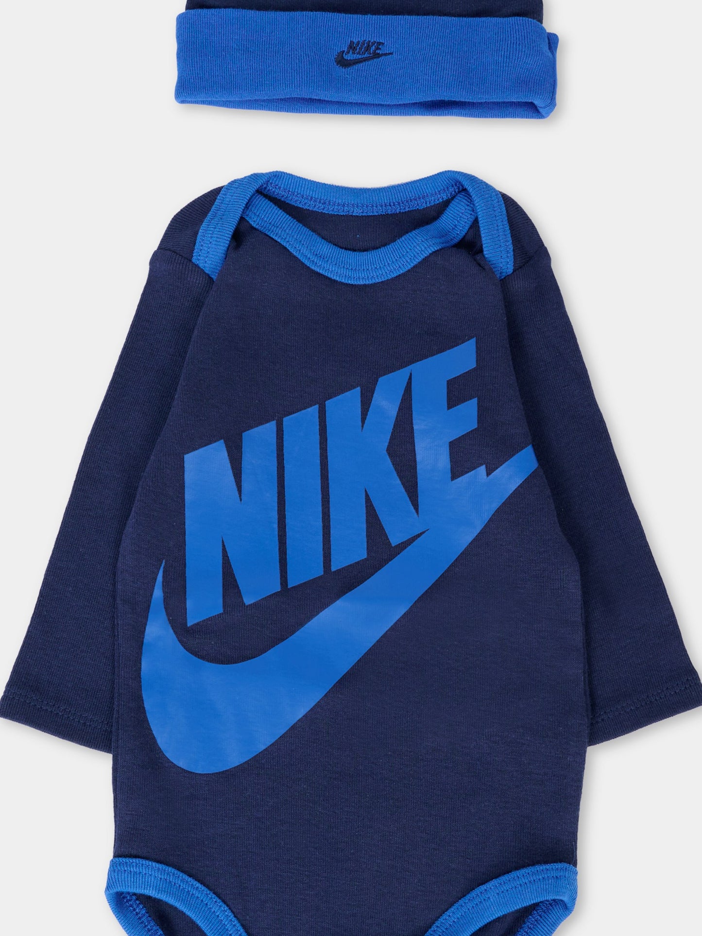 Set nero per neonato con logo e Swoosh blu,Nike,LN0134 U90