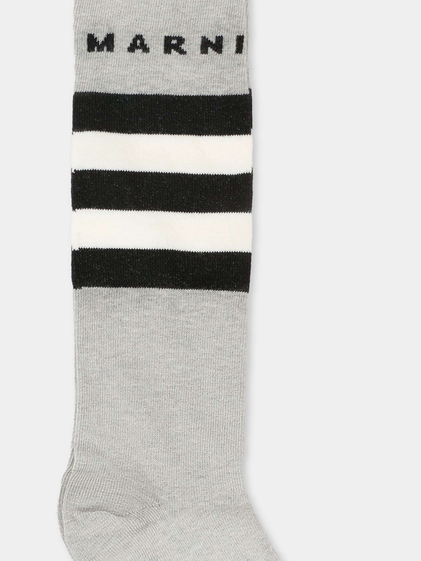 Calze grigie per bambini con logo,Marni Kids,M01631 M00RB 0M923