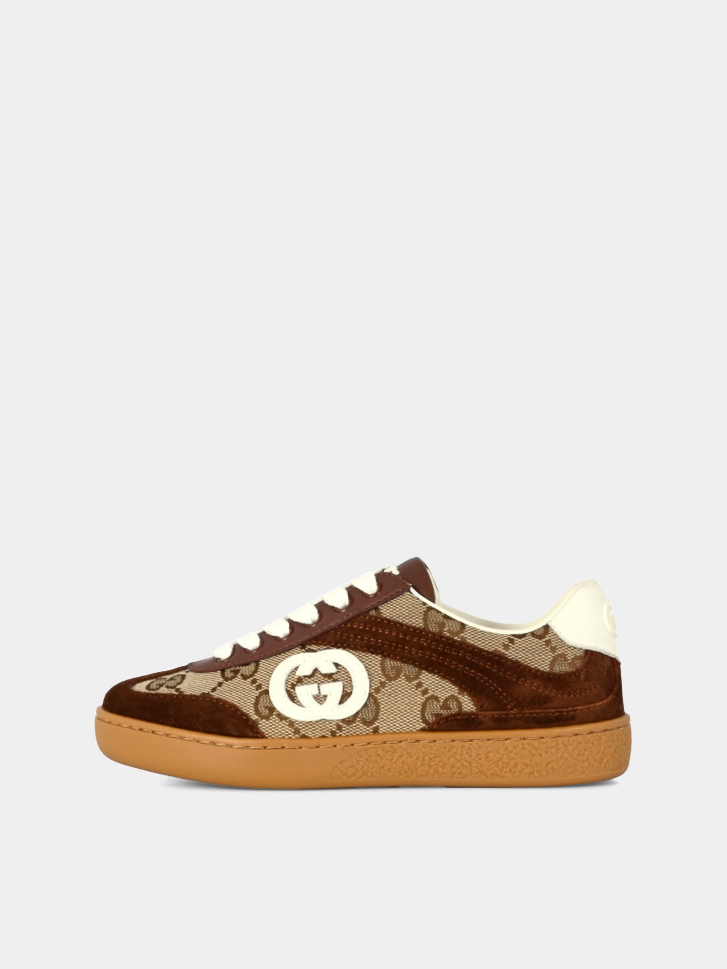 Sneakers G74 marroni per bambini con GG,Gucci Kids,812674 AAE2T 2248
