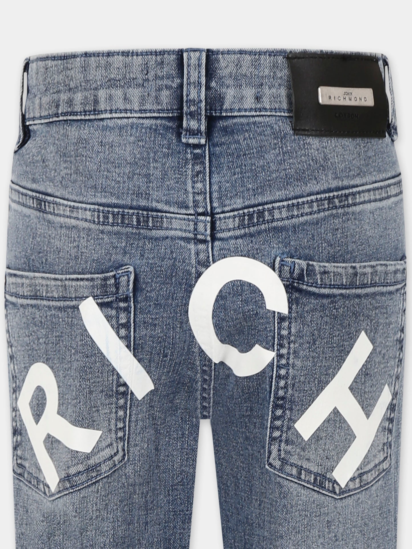 Jeans denim per bambino con logo,Richmond,RBP25214JE DENIM BLUE LIGHT