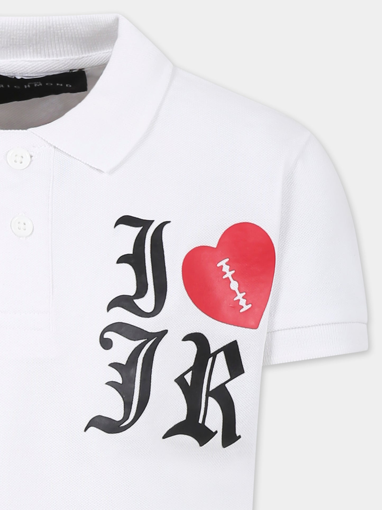 Completo bianco per bambina con logo e cuore,Richmond,RGP25078CJ BLACK