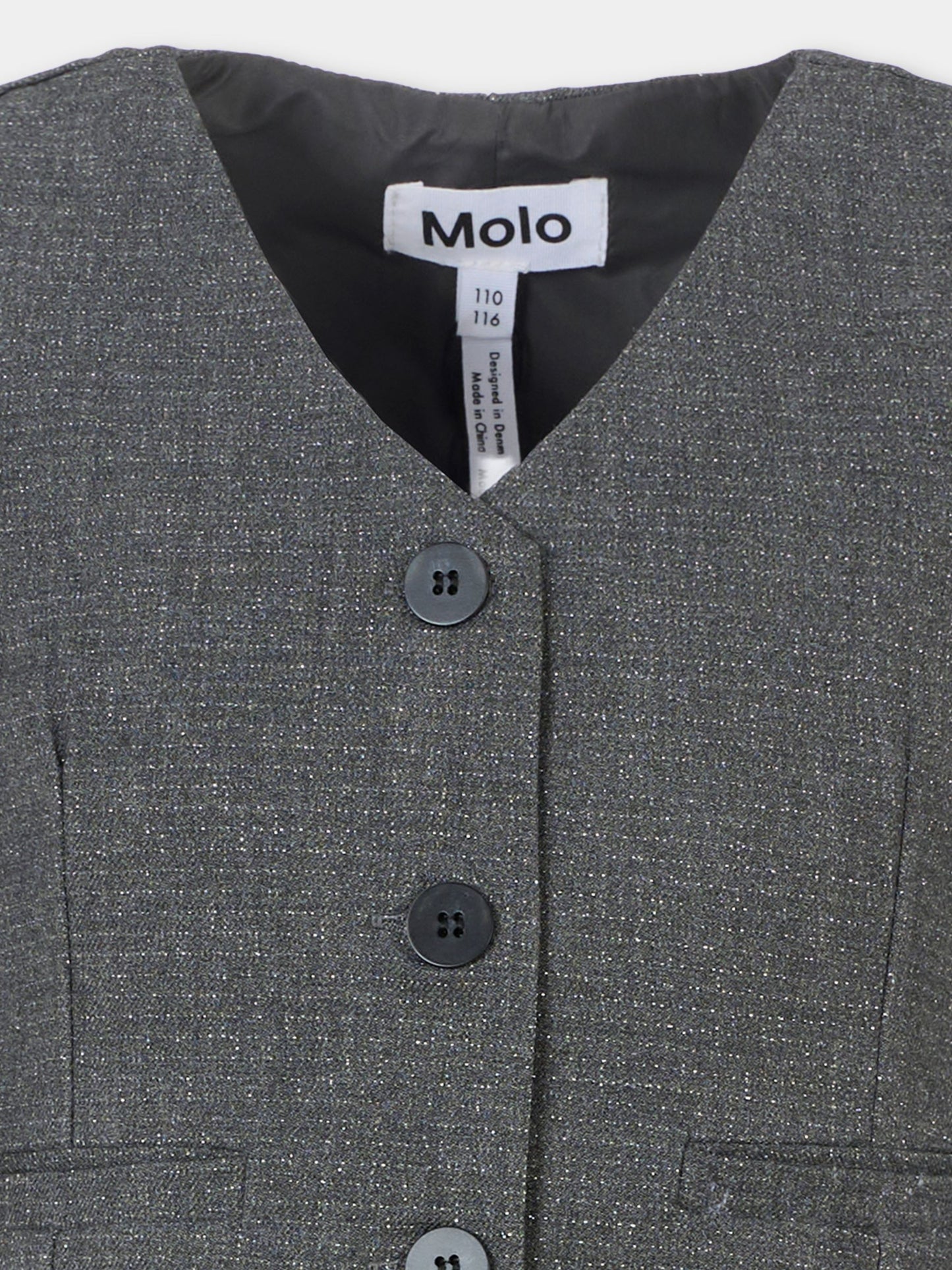 Panciotto Hollie grigio per bambina con lurex,Molo,2W25M202 9436