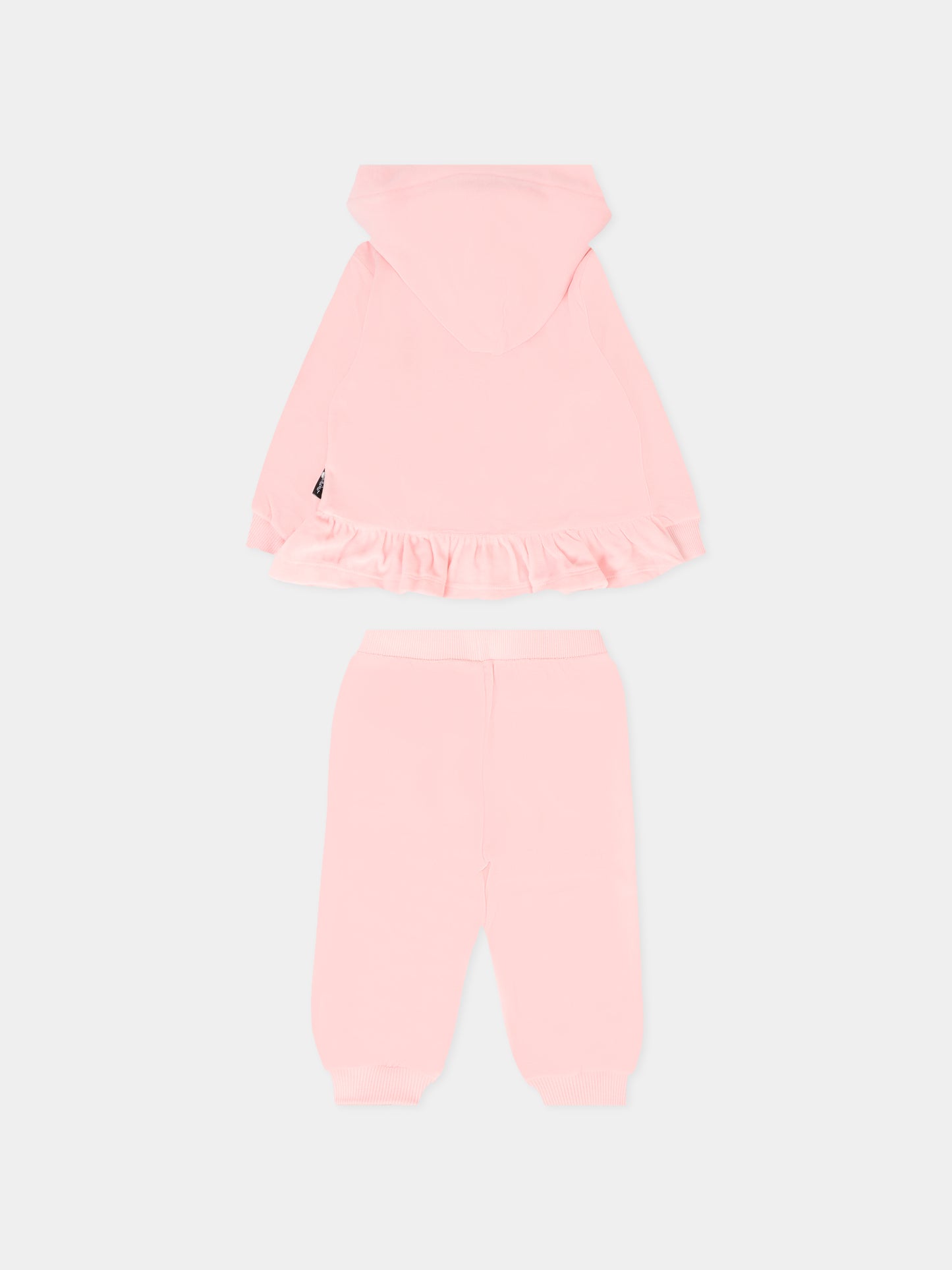 Completo rosa per neonata con Teddy Bear,Moschino Kids,MDK03B LGA07 50209