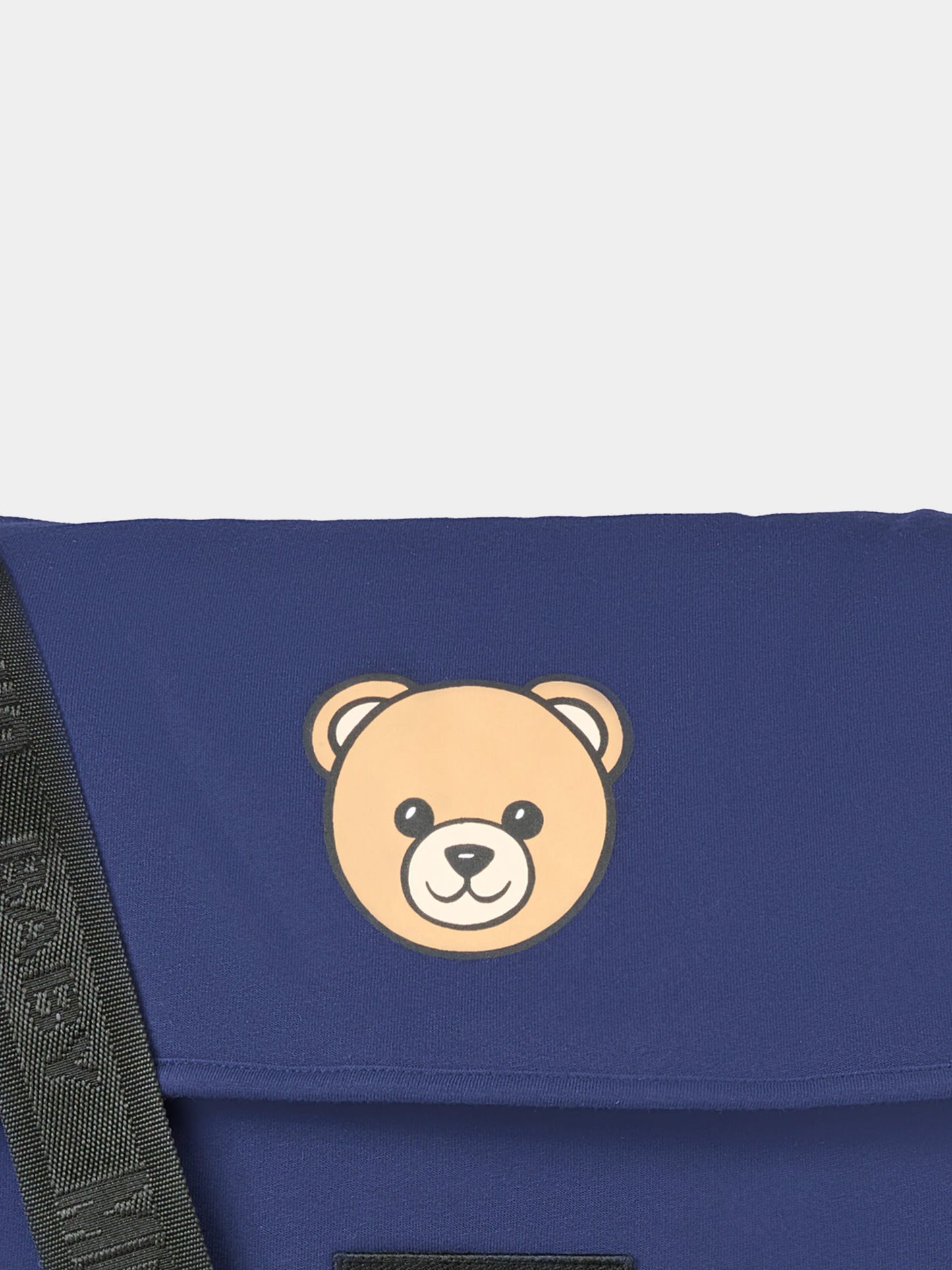Borsa mamma blu per neonati con Teddy Bear,Moschino Kids,MXX03D LCA40 40016