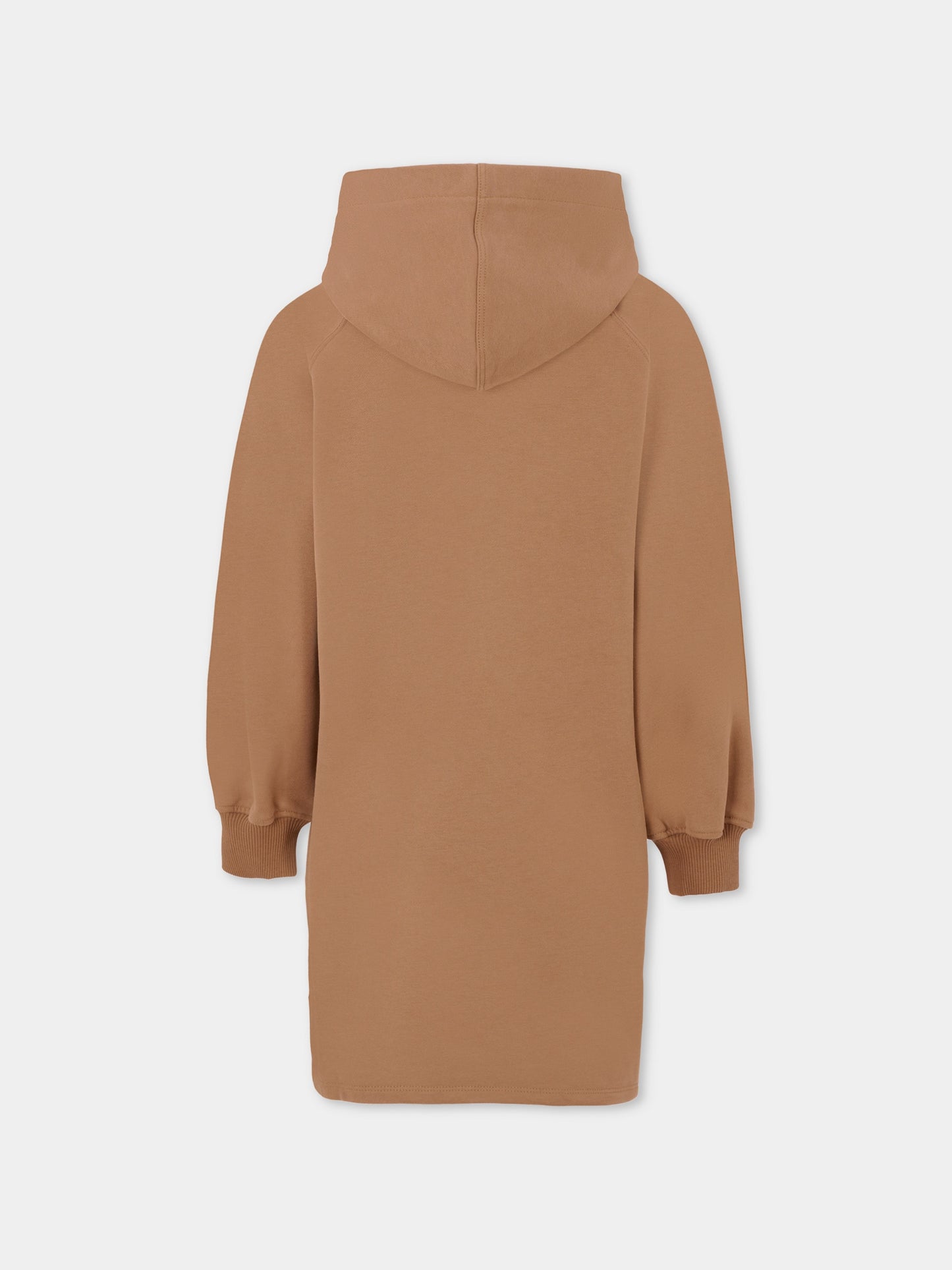 Vestito marrone per bambina con logo,Chloé Kids,C20618 31C