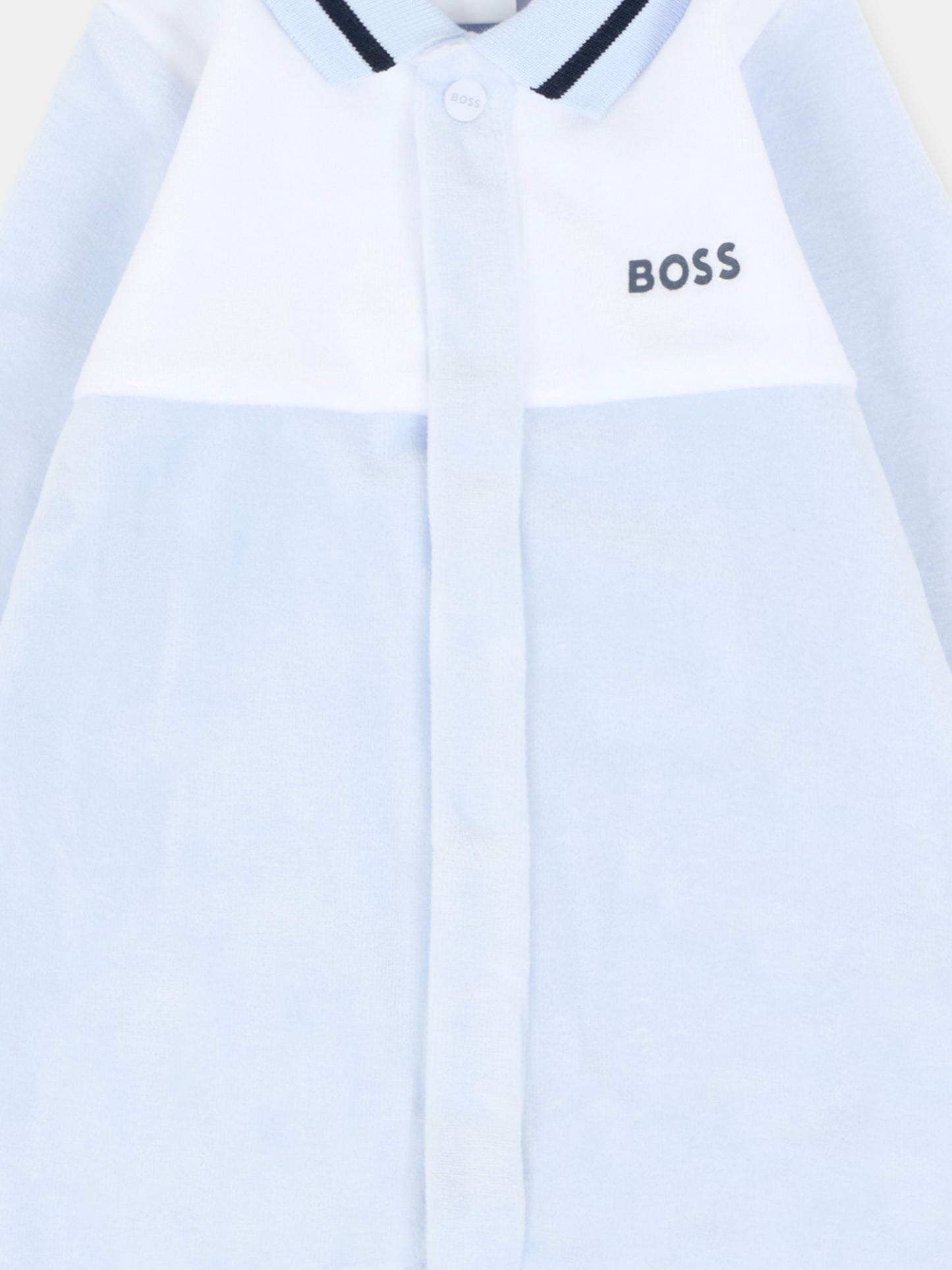 Tutina celeste per neonato con logo,Boss,J52522 771