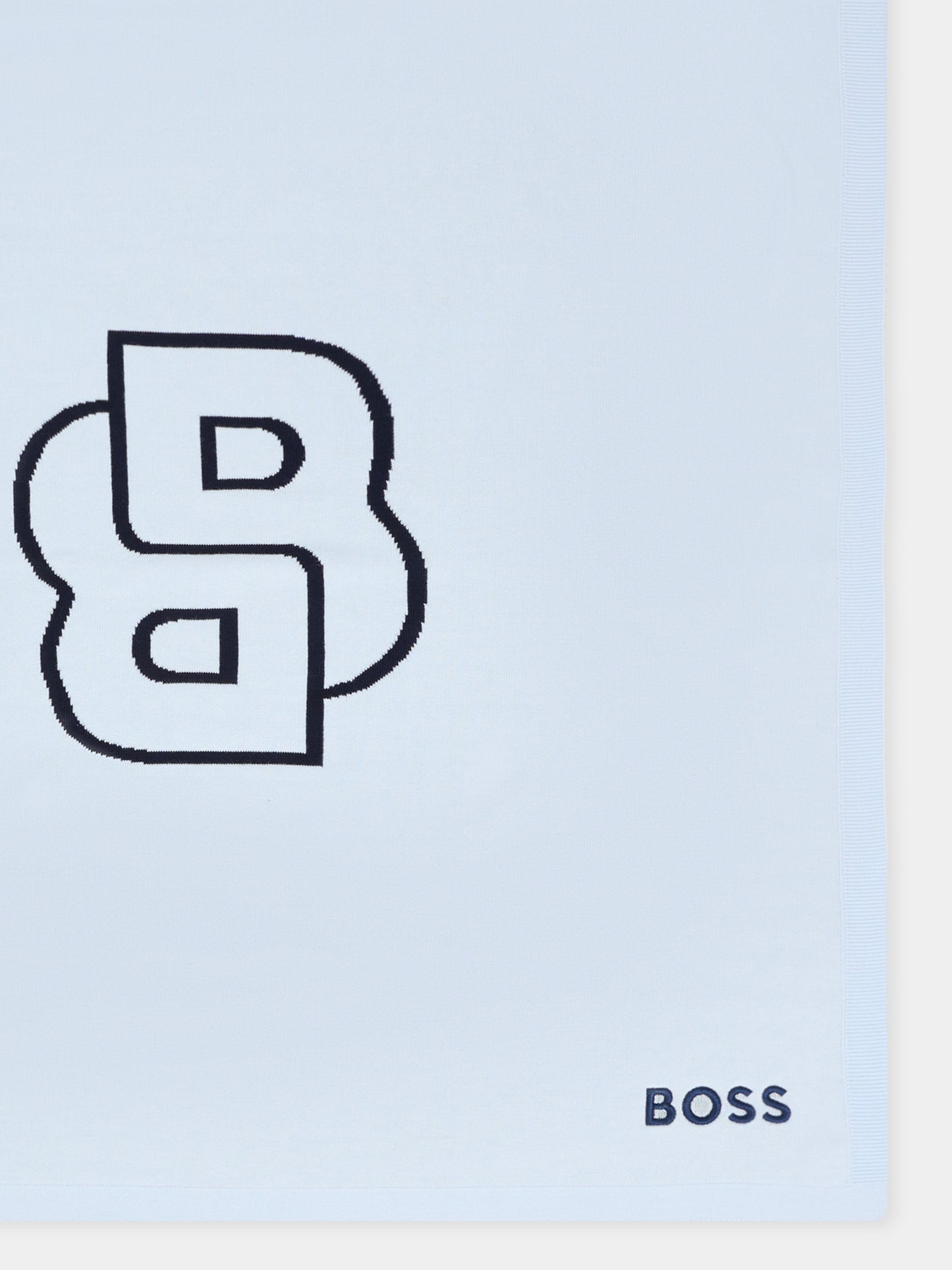 Coperta celeste per neonato con logo,Boss,J52600 771