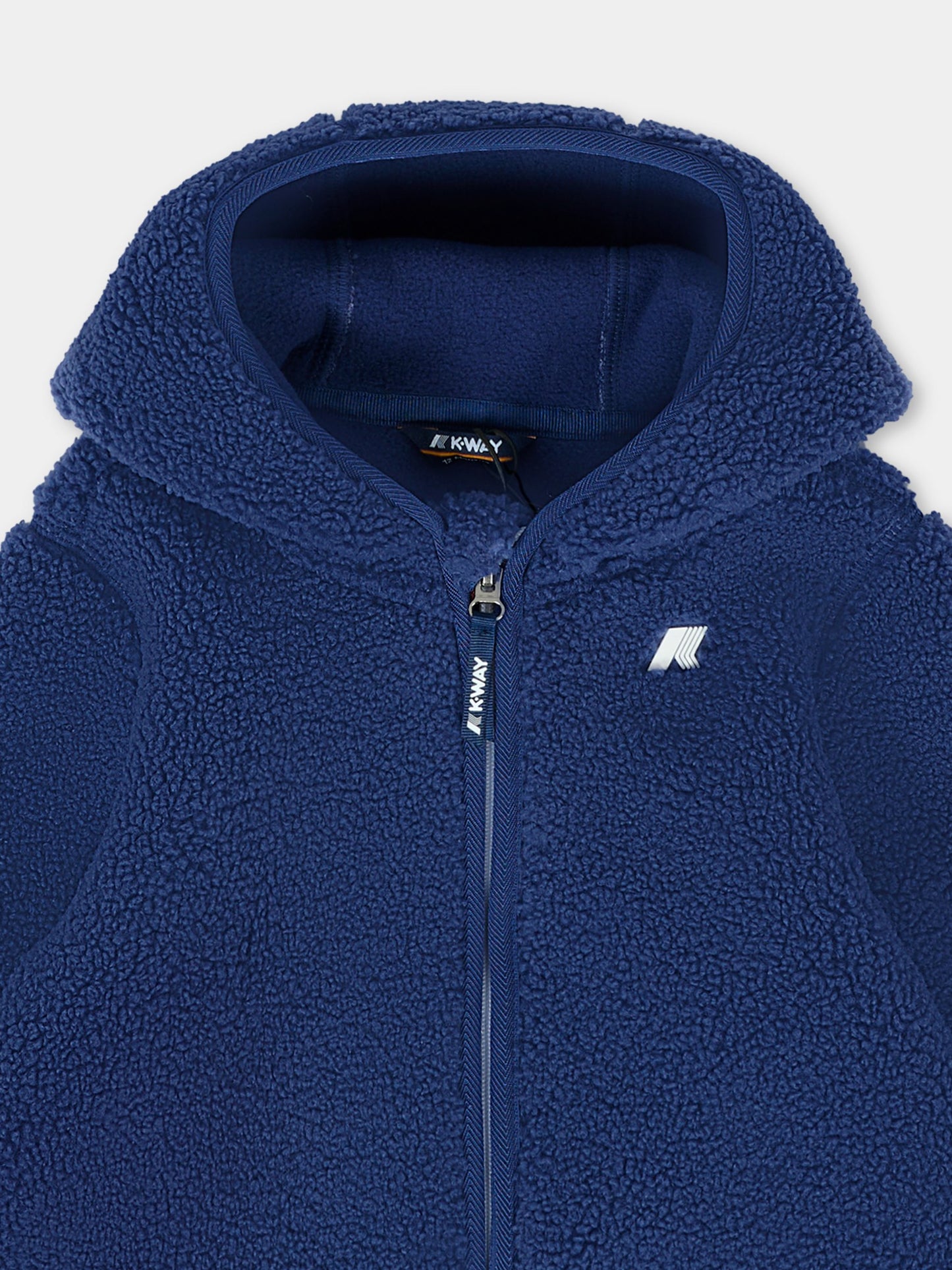 Ecopelliccia Janne blu per neonato con logo,K-way,K41478W B3L