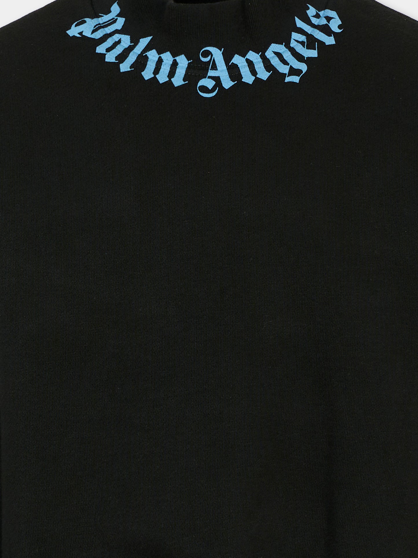 Felpa nera per bambino con logo,Palm Angels,PBBA012F25FLE0021040