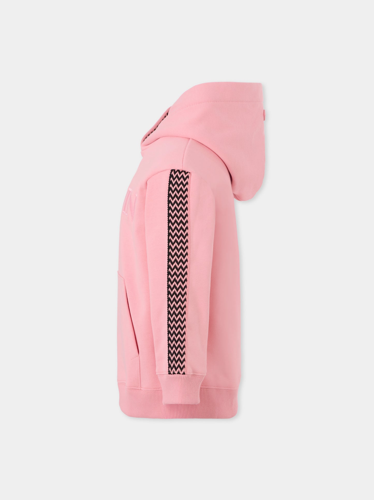 Felpa rosa per bambina con logo,Lanvin Petite,N30260 48N