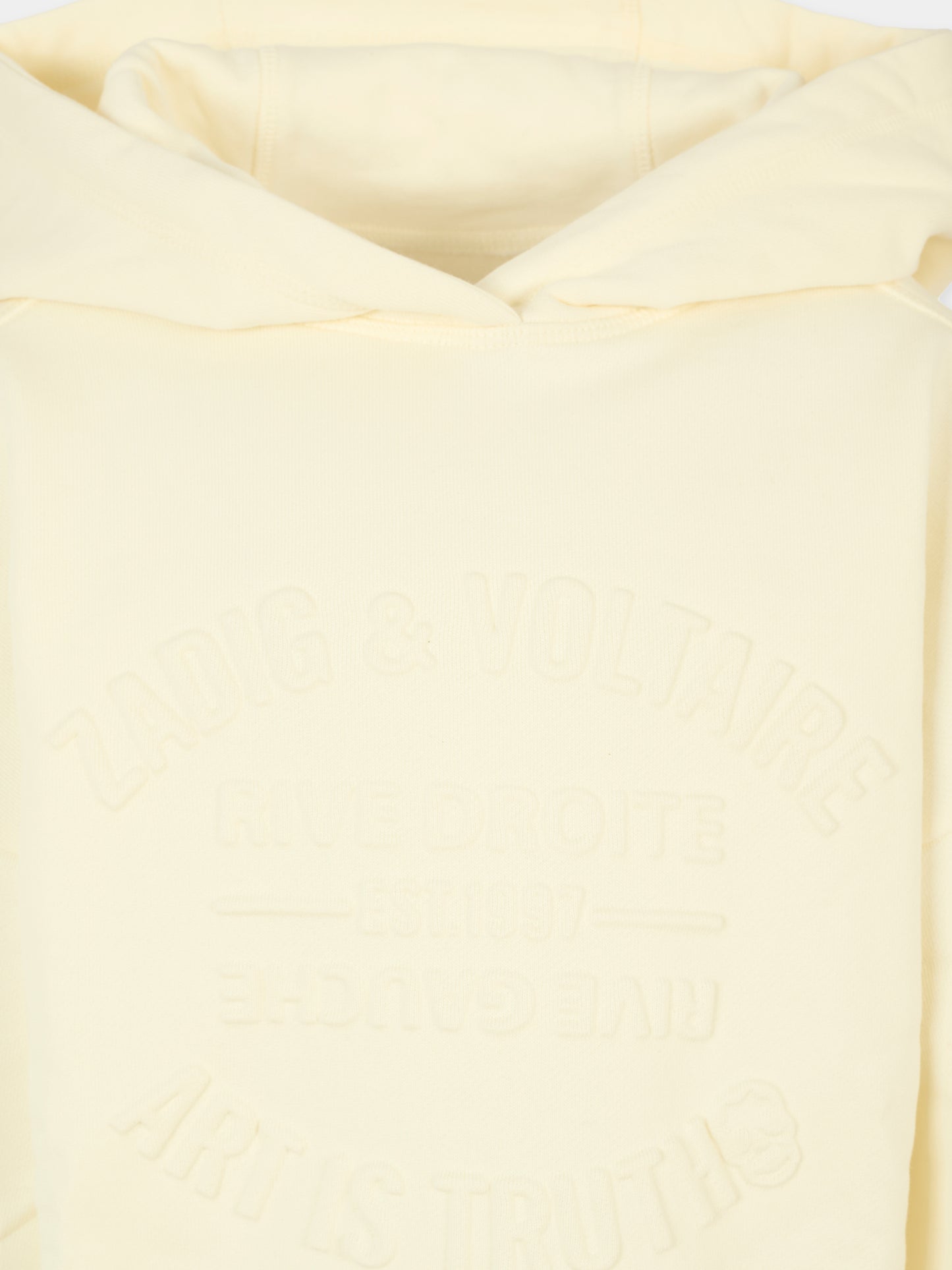 Felpa avorio per bambina con logo,Zadig & Voltaire Kids,X60435 195