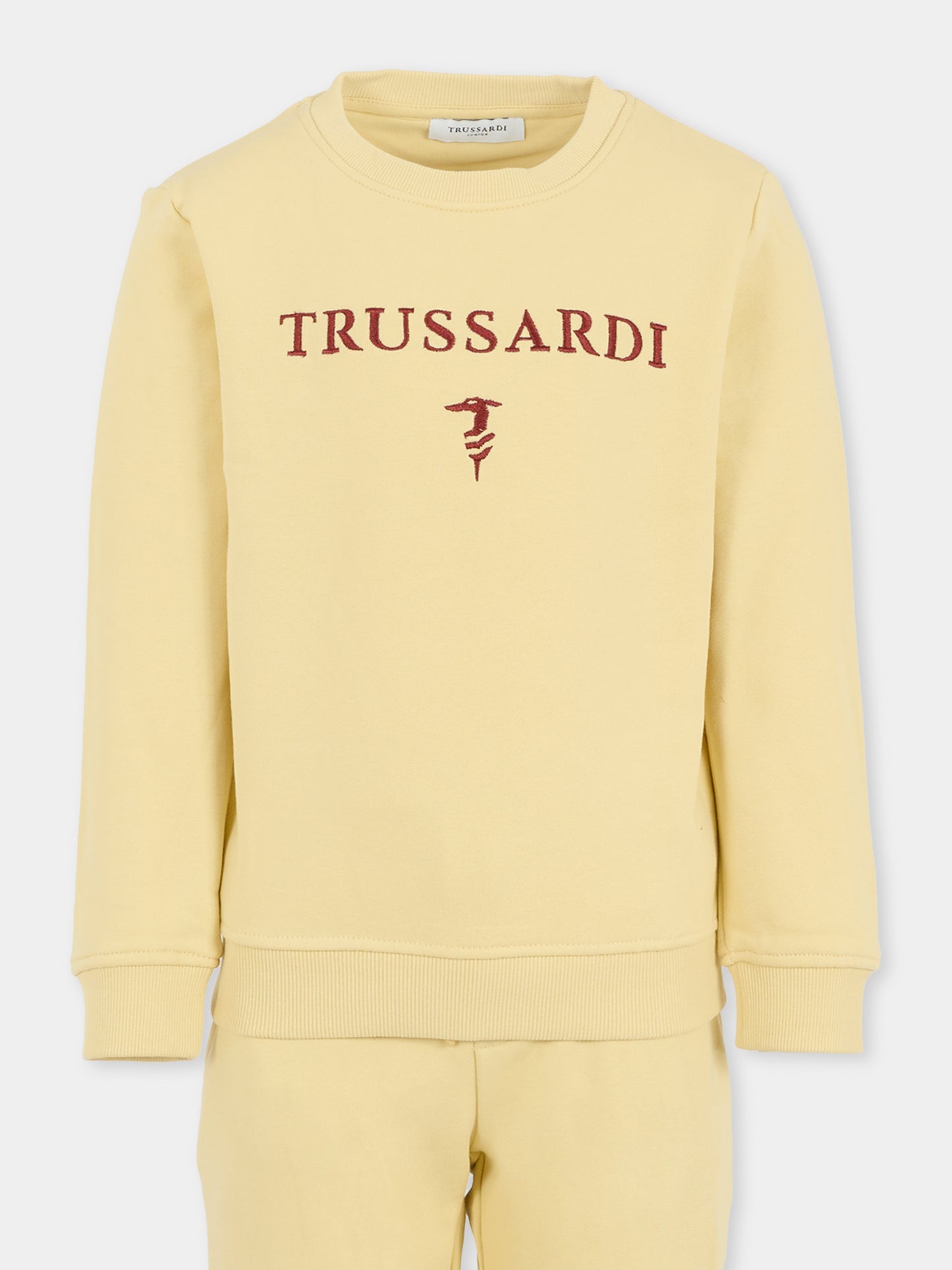 Completo beige per bambino con logo,Trussardi Junior,TBA25008CF BROWN RICE