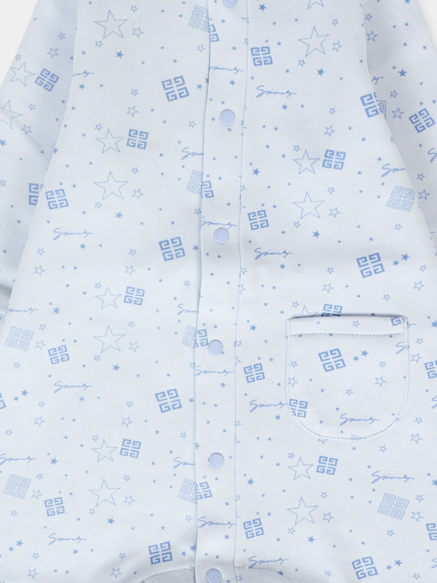 Tutina celeste per neonato con logo,Givenchy Kids,H30875 771