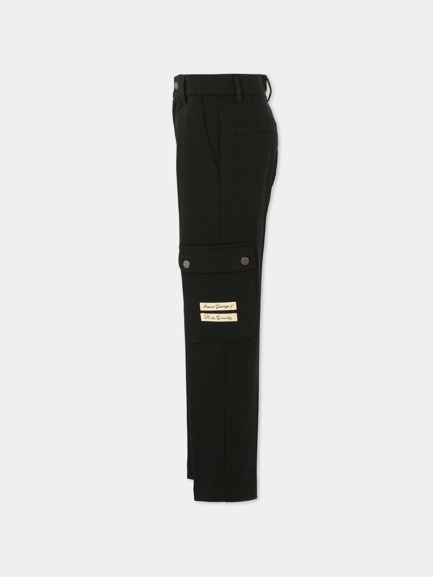 Pantaloni neri per bambino con logo,Givenchy Kids,H30927 09B