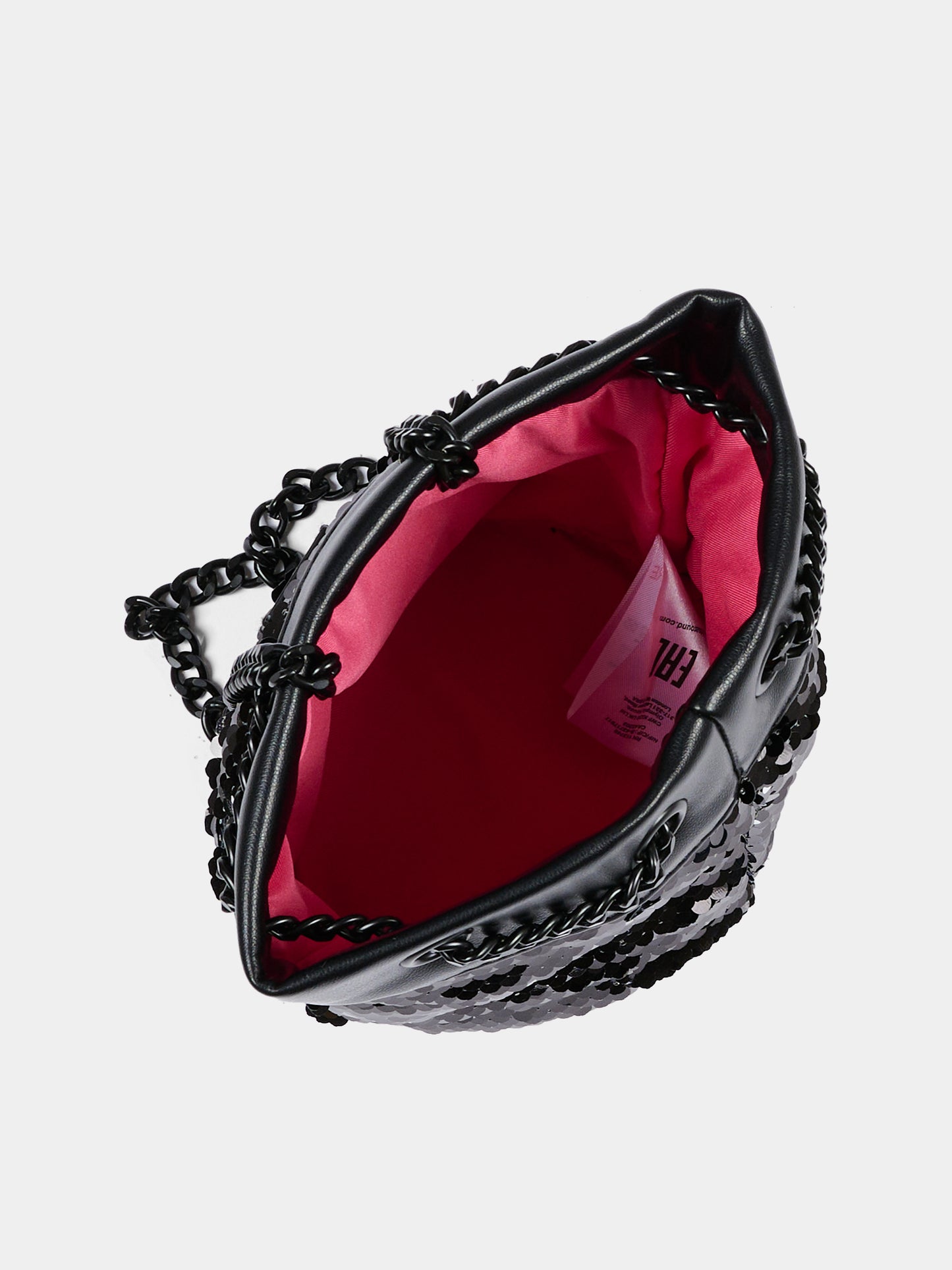 Borsa nera per bambina con paillettes,Dkny,D62477 09B