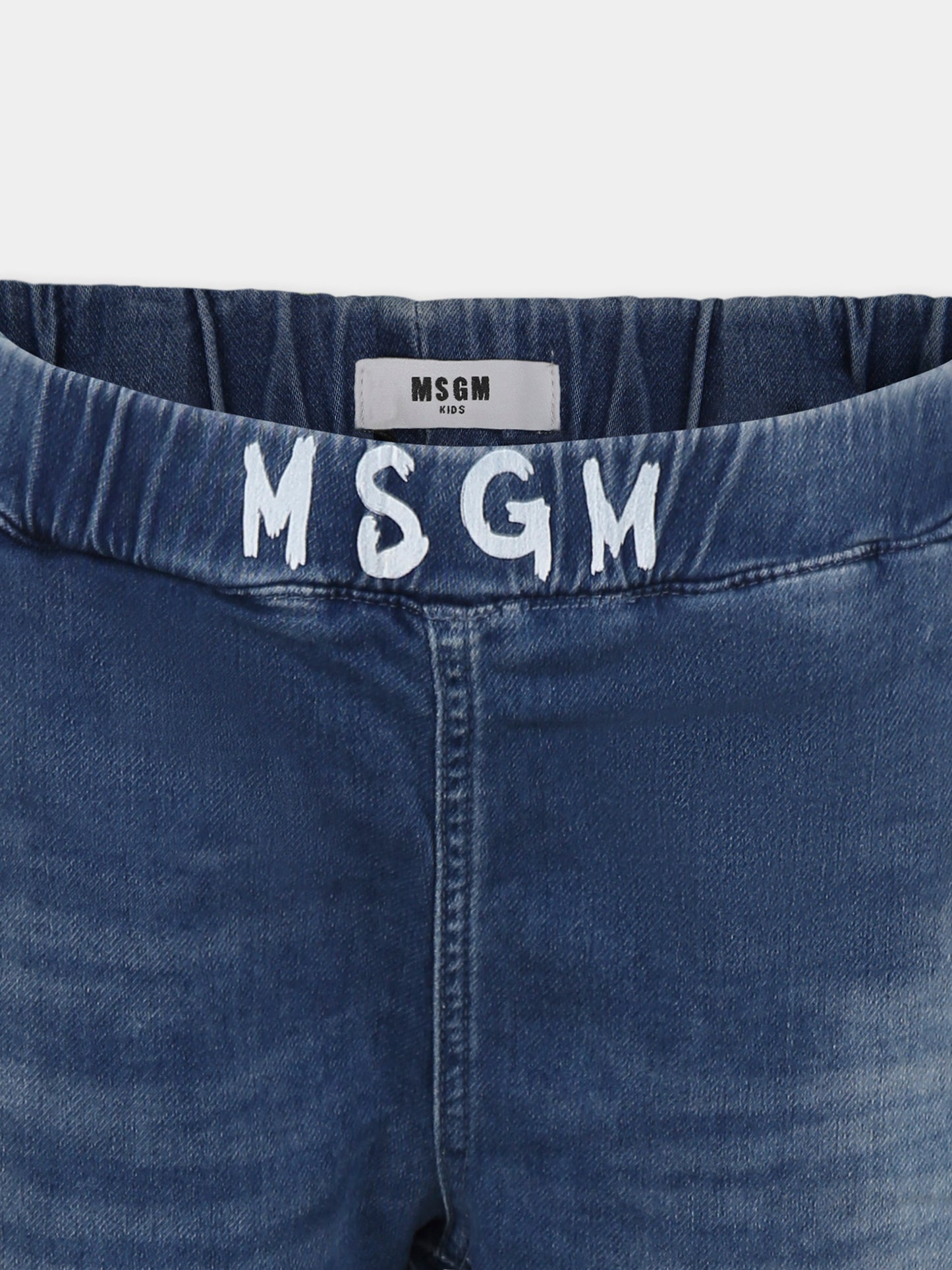 Jeans denim per bambina con logo,Msgm Kids,F4MSJGDP008 126