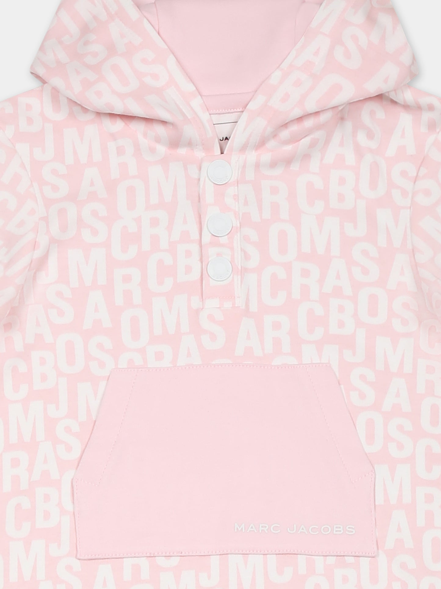 Pink suit for baby girl with logo