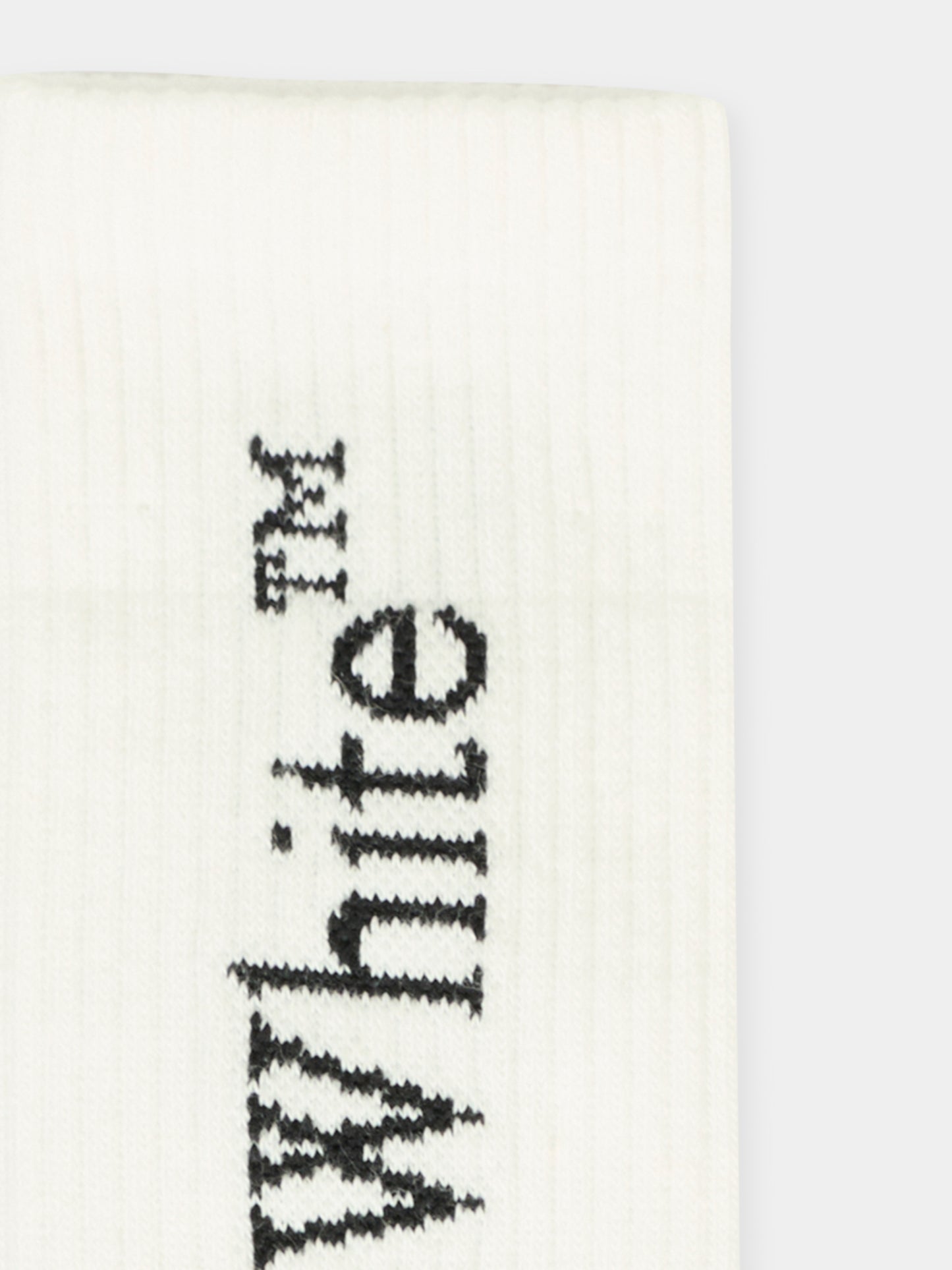 Calze bianche per bambini con logo,Off White,OBRA003C99KNI0040110