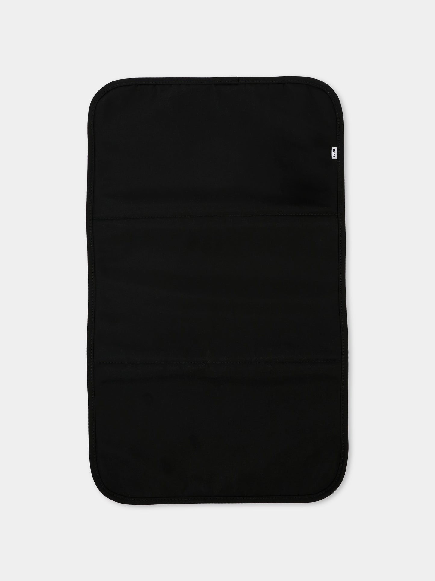 Borsa mamma nera per neonati con logo bianco,Boss,J52679 09B