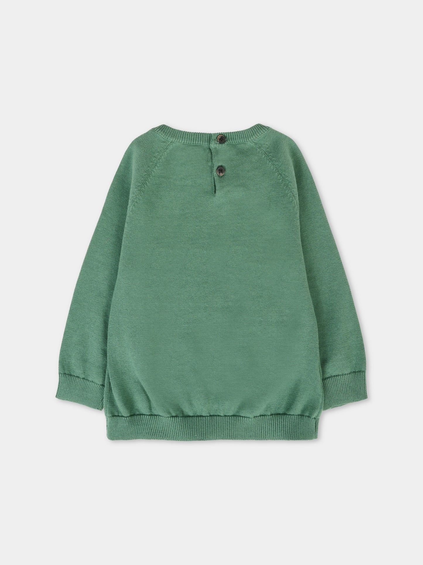 Maglione verde per neonato con patch logato,Mayoral,309 039