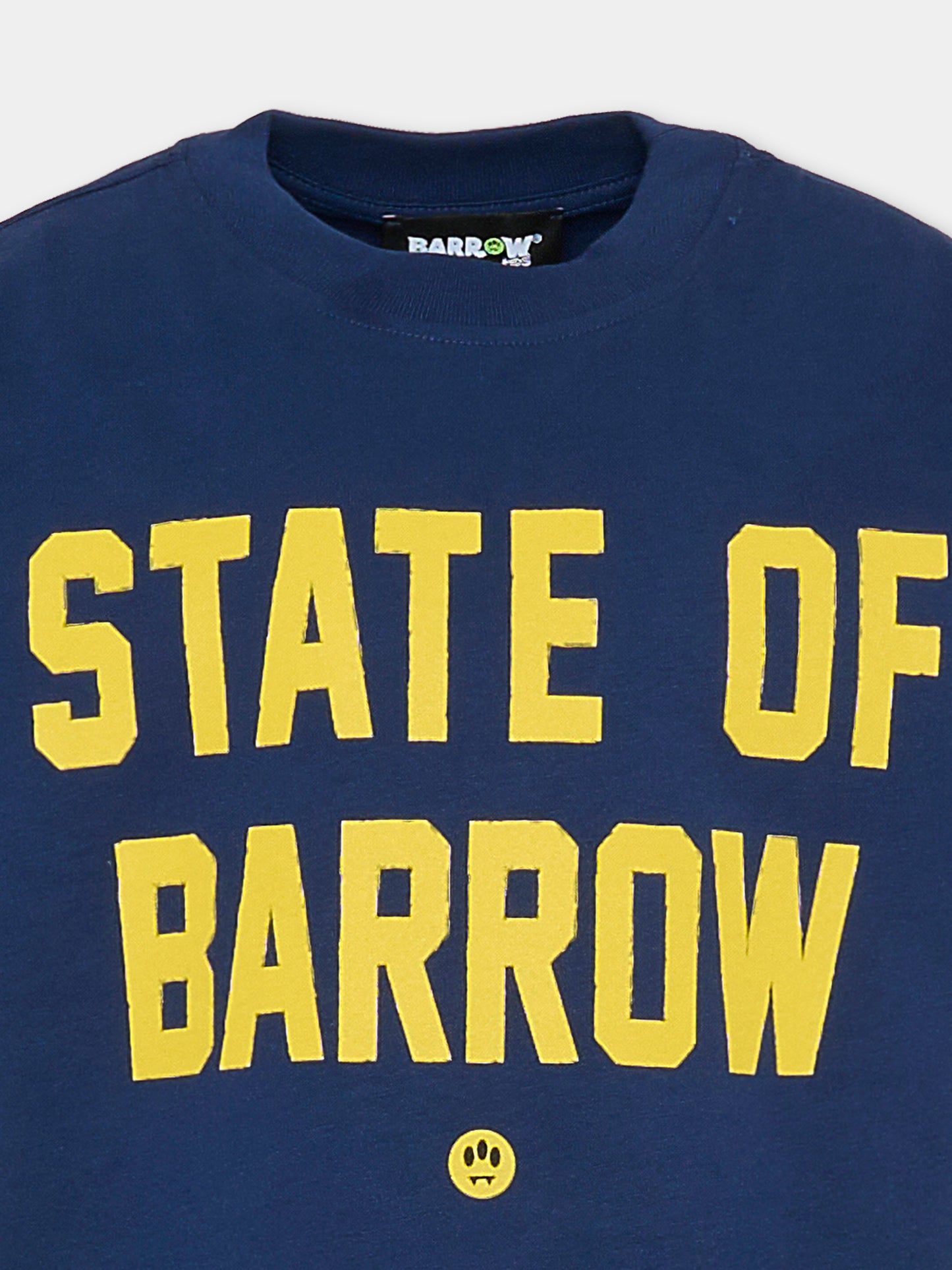 T-shirt blu per bambino con stampa Bear,Barrow,F5BKJUTH077 060