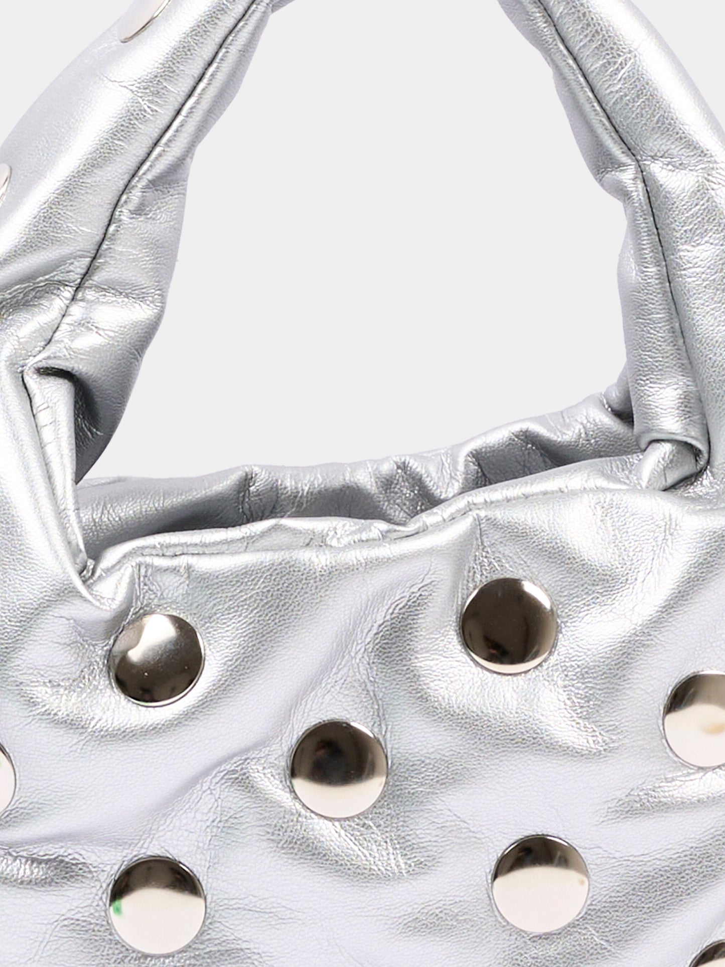 Borsa argento per bambina con borchie,Msgm Kids,F5MSJGBA095 122