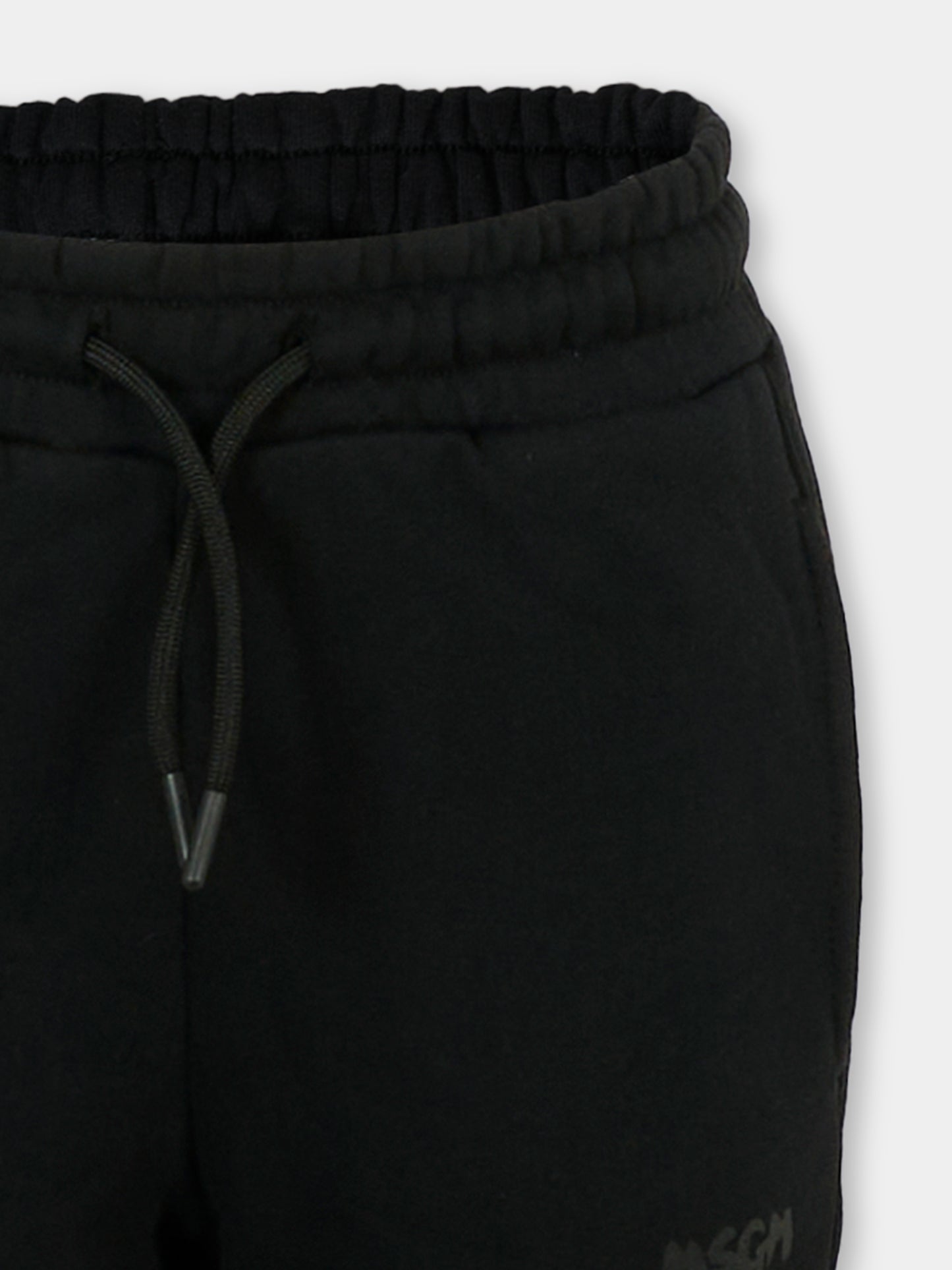 Pantaloni neri per bambini con logo,Msgm Kids,F5MSJUFP023 110