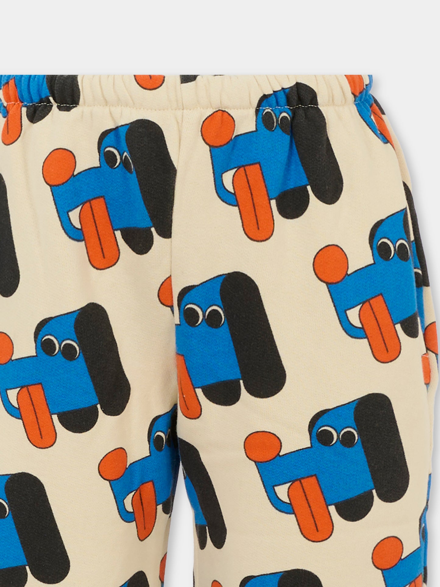 Pantaloni avorio per bambino con cane,Bobo Choses,B225AC064