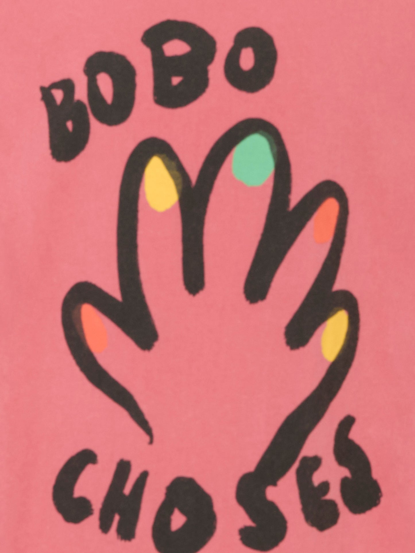 T-shirt rosa per bambina con mano,Bobo Choses,B225AC007
