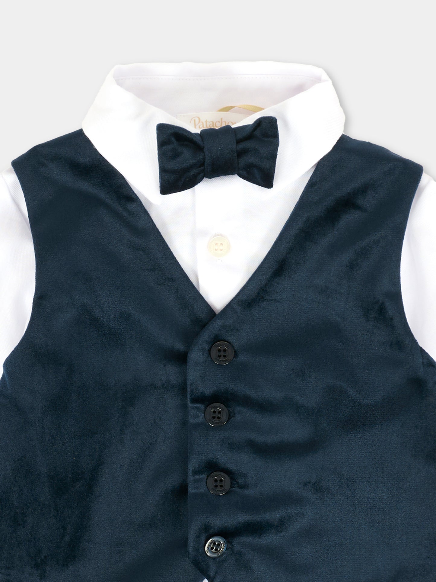 Camicia bianca per neonato con papillon,Patachou,PAP CM4133385 360