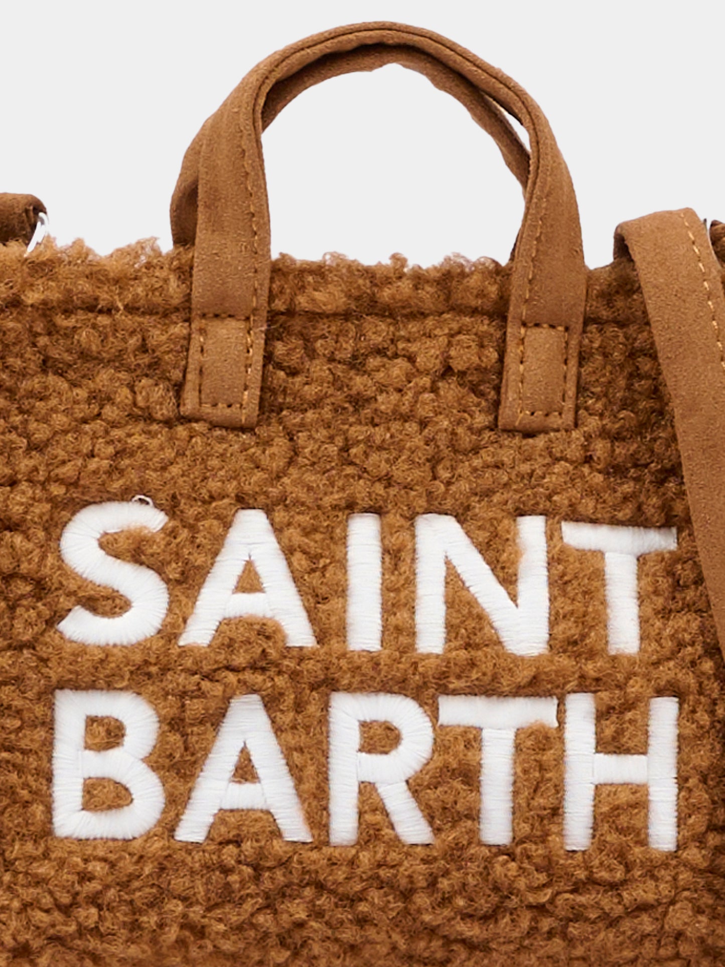 Borsa portacellulare marrone per bambina con logo,Mc2 Saint Barth,PHONE004 - 00221I