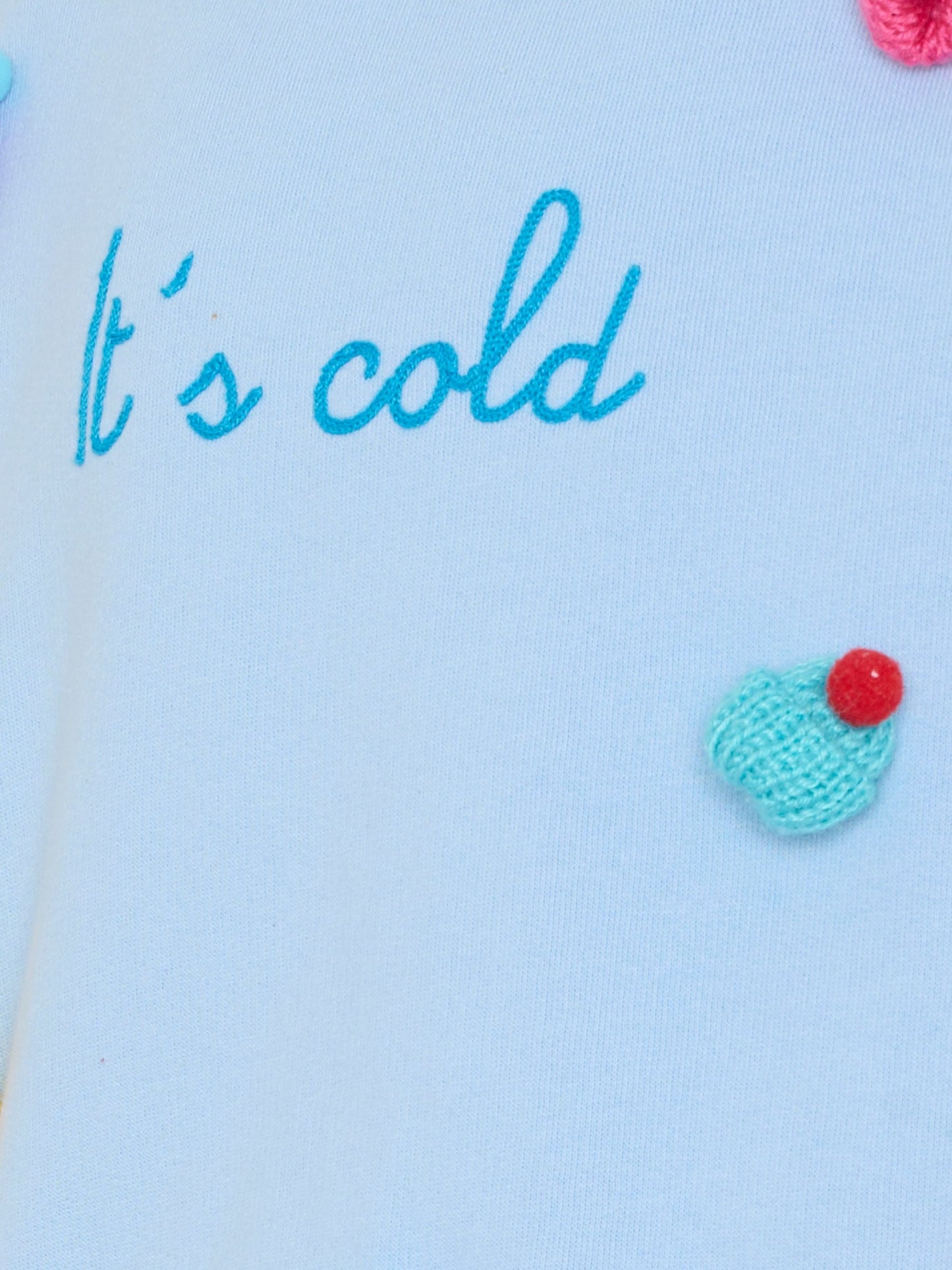 Felpa azzurra per bambina con berretti,Mc2 Saint Barth,BRN0002 - 01456I