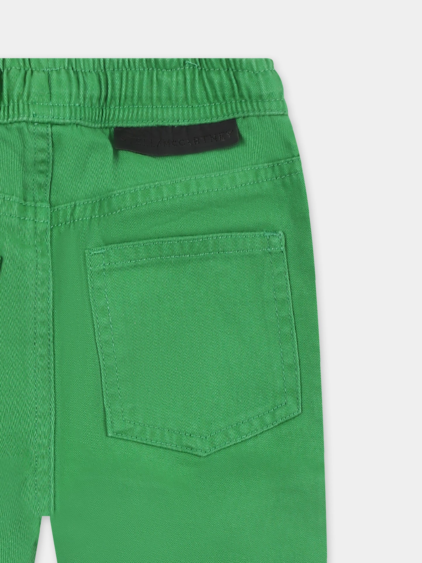 Pantaloni verdi per neonato con logo,Stella Mccartney Kids,TU6680 Z0628 712