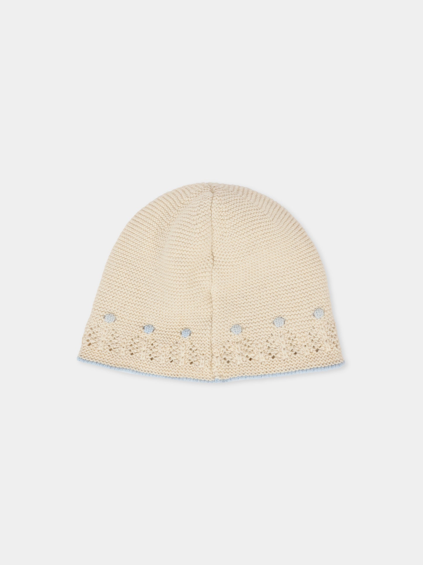 Berretto beige per neonato con logo,Paz Rodríguez,040 123090 7380 H94