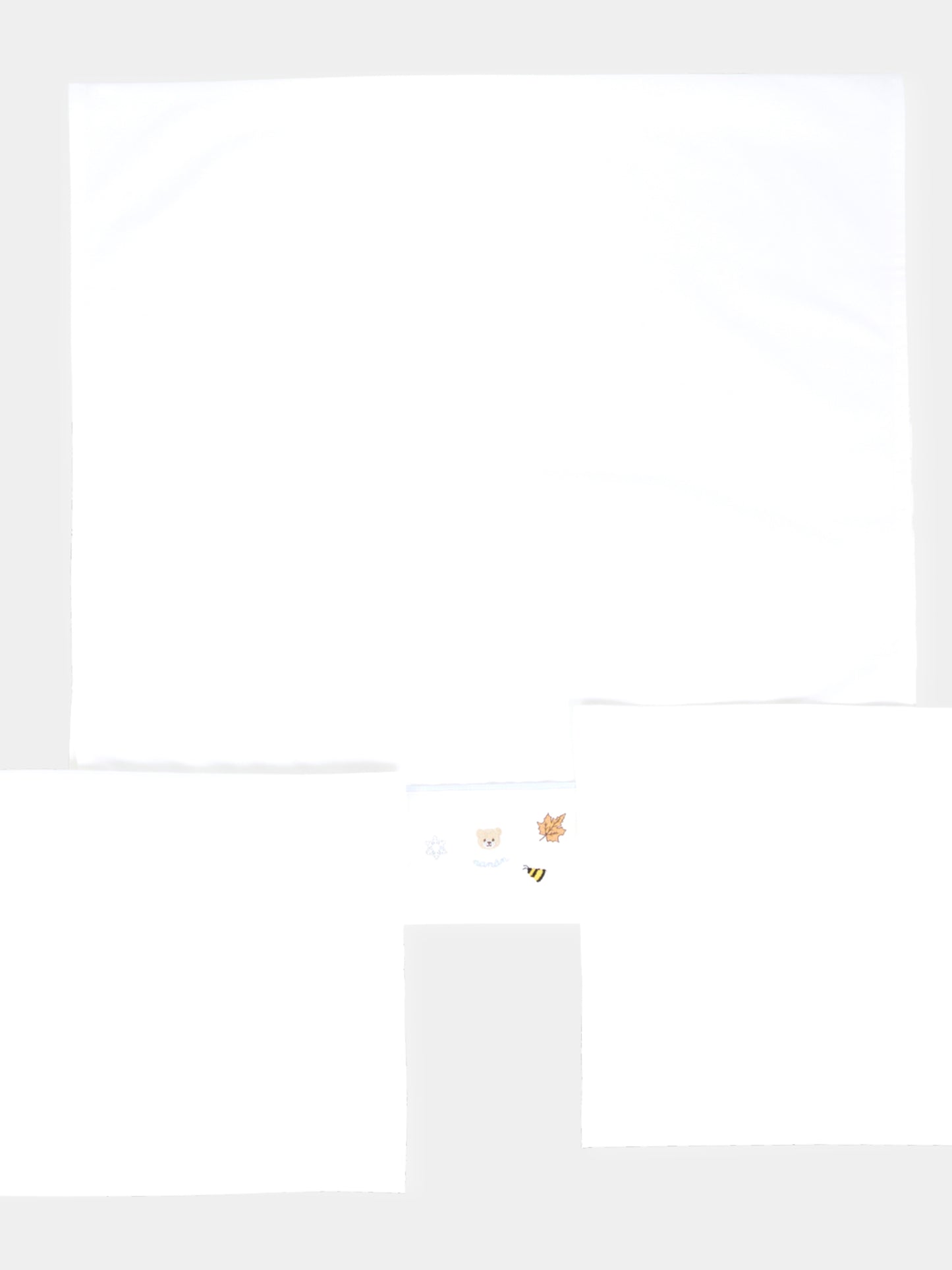 Set lenzuola bianco per neonato con ape e logo,Nanán,I25007A