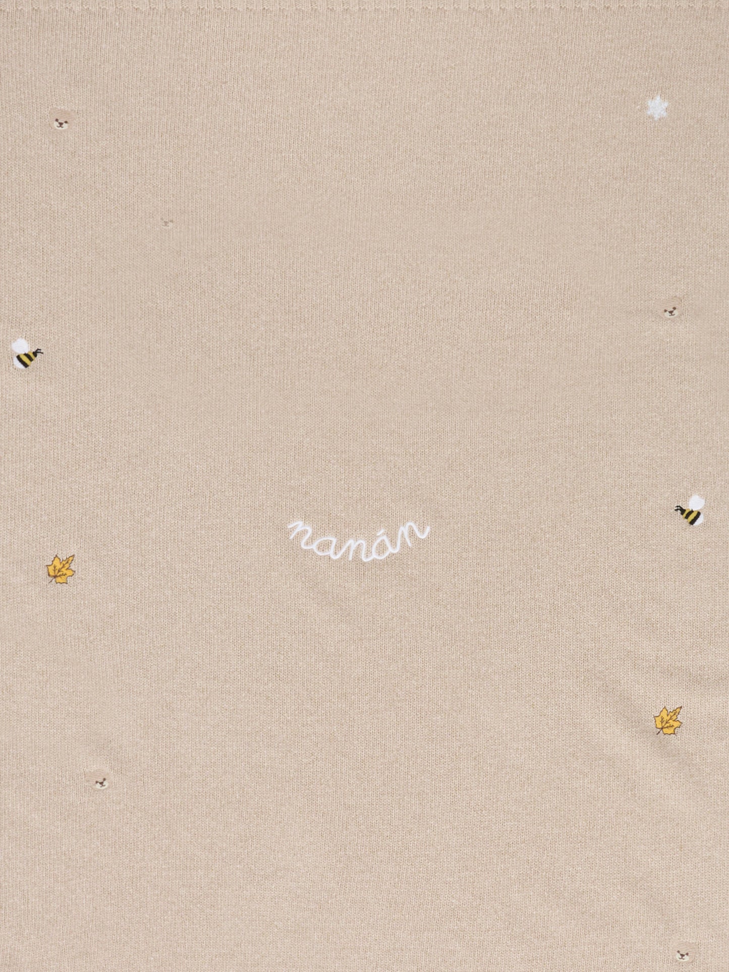 Coperta beige per neonati con ape,Nanán,I25012BE